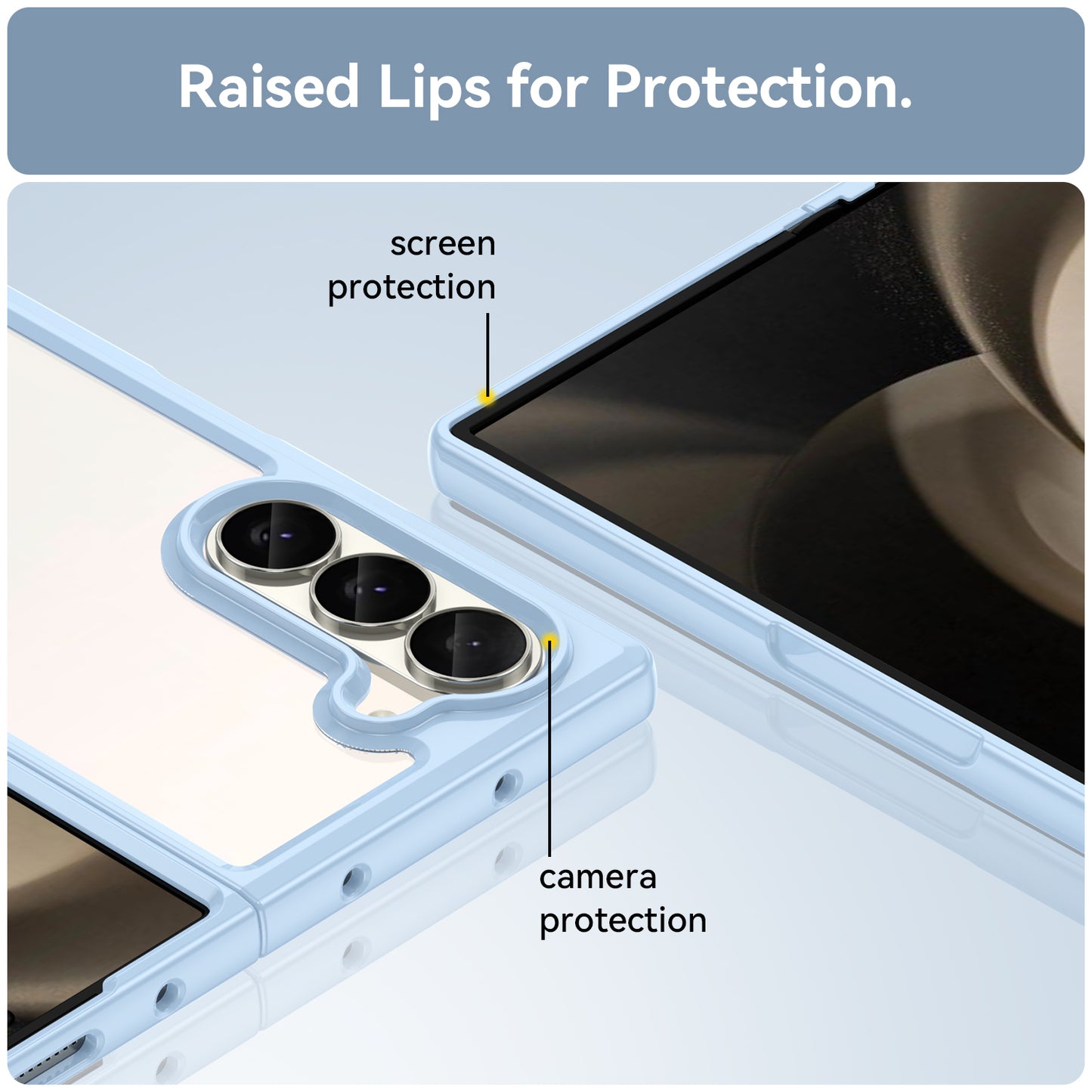 For Samsung Galaxy Z Fold6 5G Case Protective TPU+Acrylic Phone Mobile Parts Wholesale - Blue