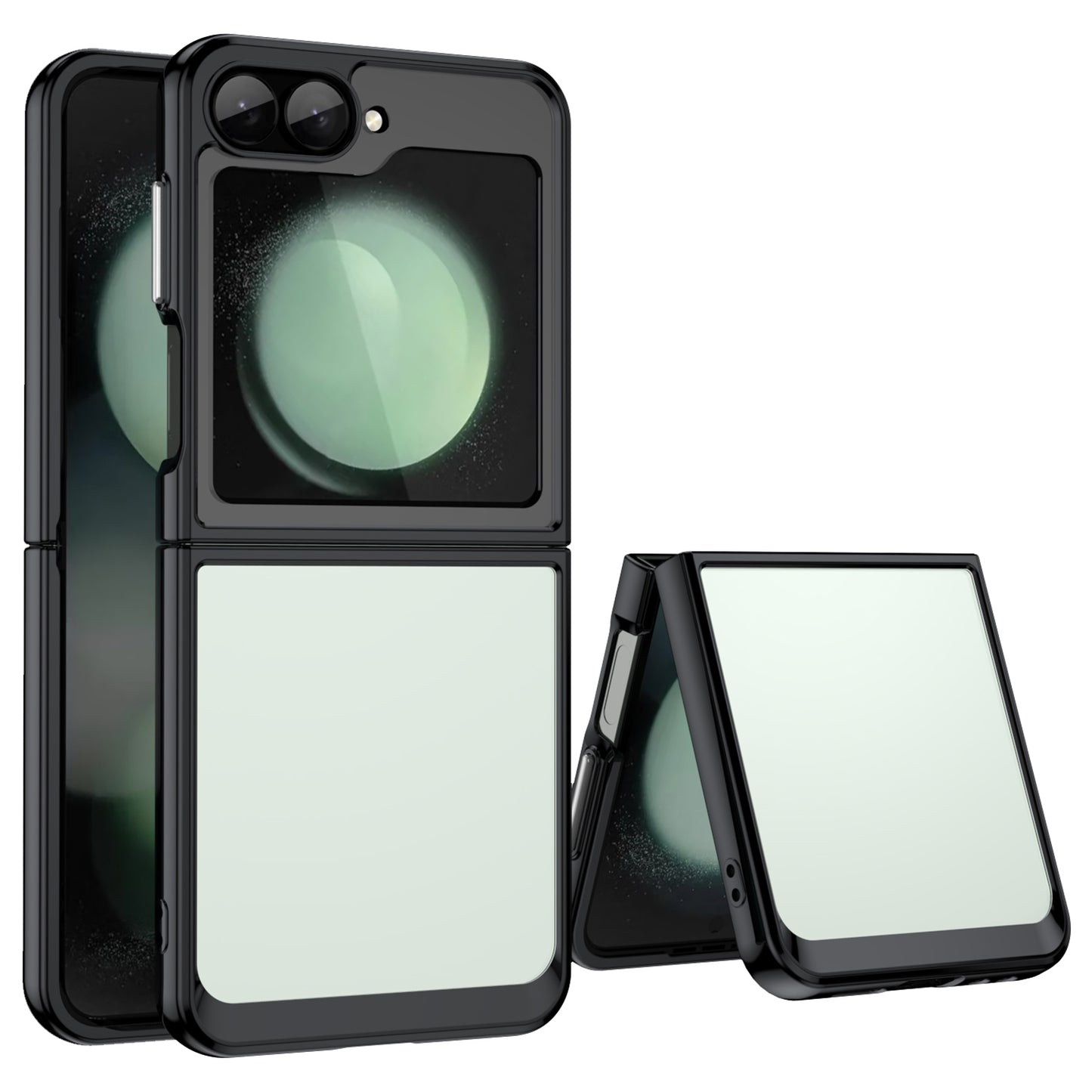 For Samsung Galaxy Z Flip6 5G Case TPU+Acrylic Shockproof Phone Cover - Black