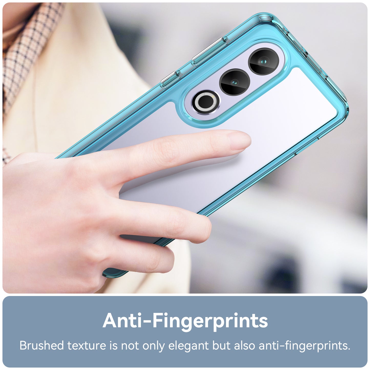 For OnePlus Ace 3V 5G Case TPU Frame Clear Acrylic Phone Shell Wholesale Cell Phone Accessories - Transparent Blue