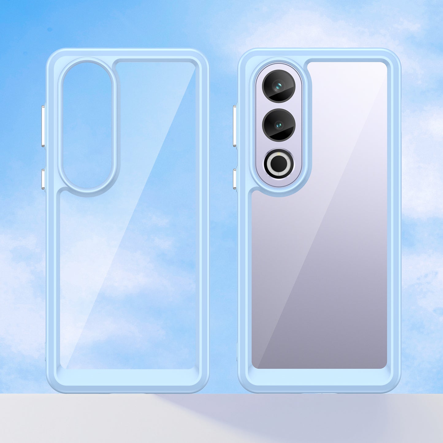 For OnePlus Ace 3V 5G Case TPU Frame Clear Acrylic Phone Shell Wholesale Cell Phone Accessories - Blue