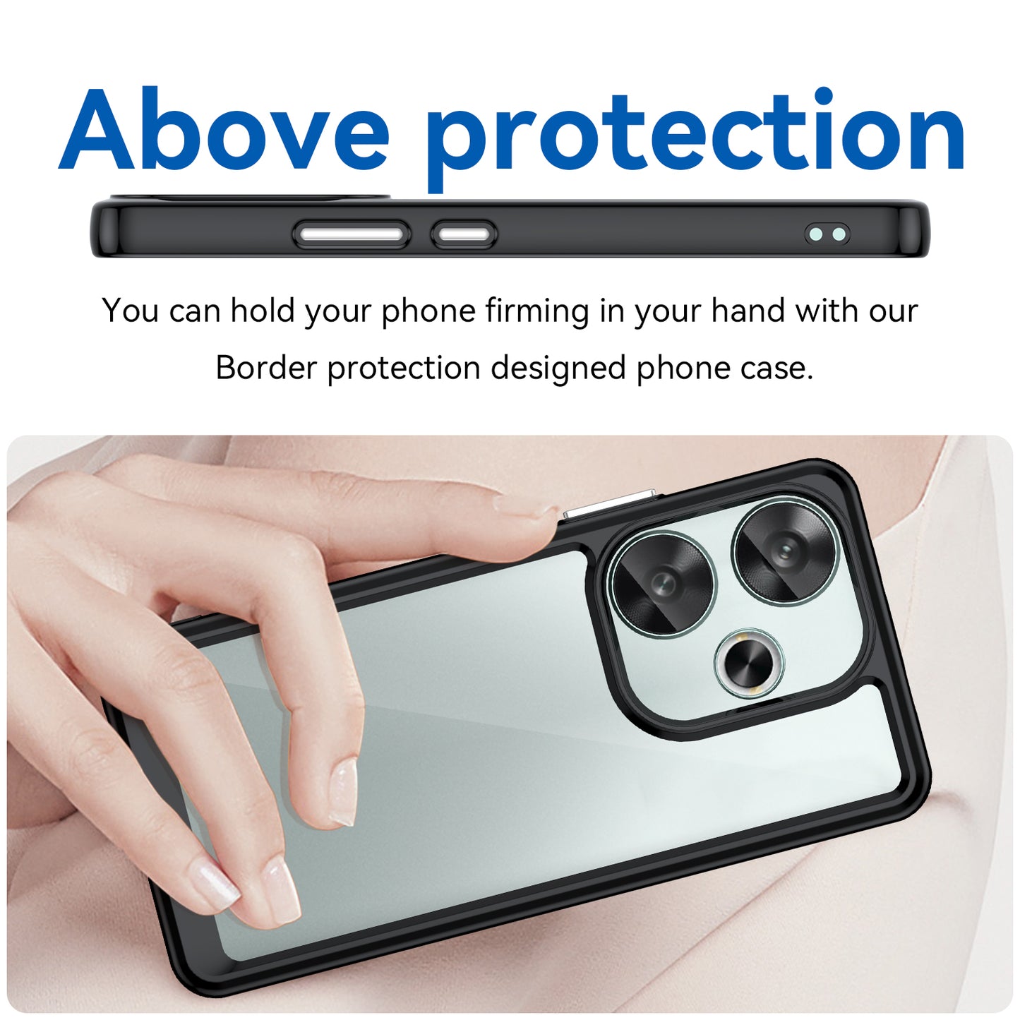 For Xiaomi Redmi Turbo 3 5G Case TPU+Acrylic Phone Shell Mobile Accessories Wholesale - Black