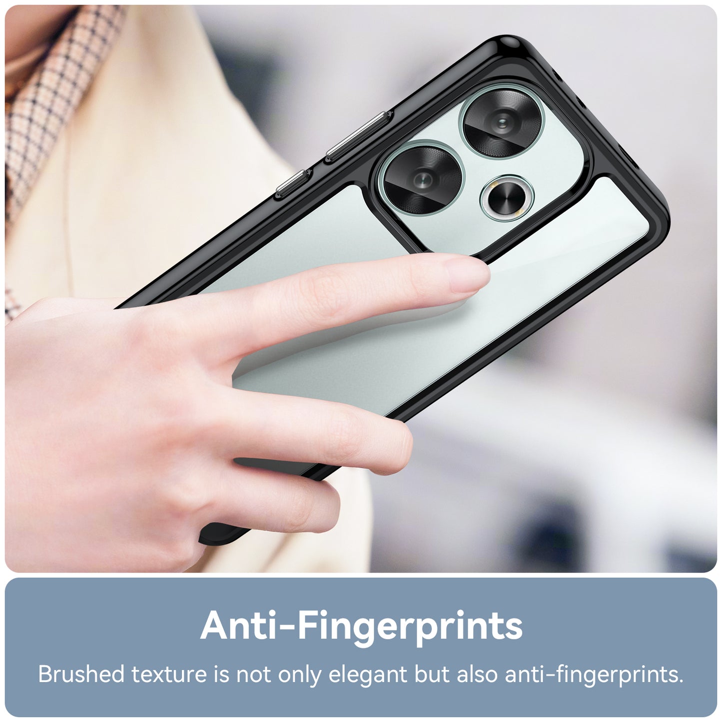 For Xiaomi Redmi Turbo 3 5G Case TPU+Acrylic Phone Shell Mobile Accessories Wholesale - Black