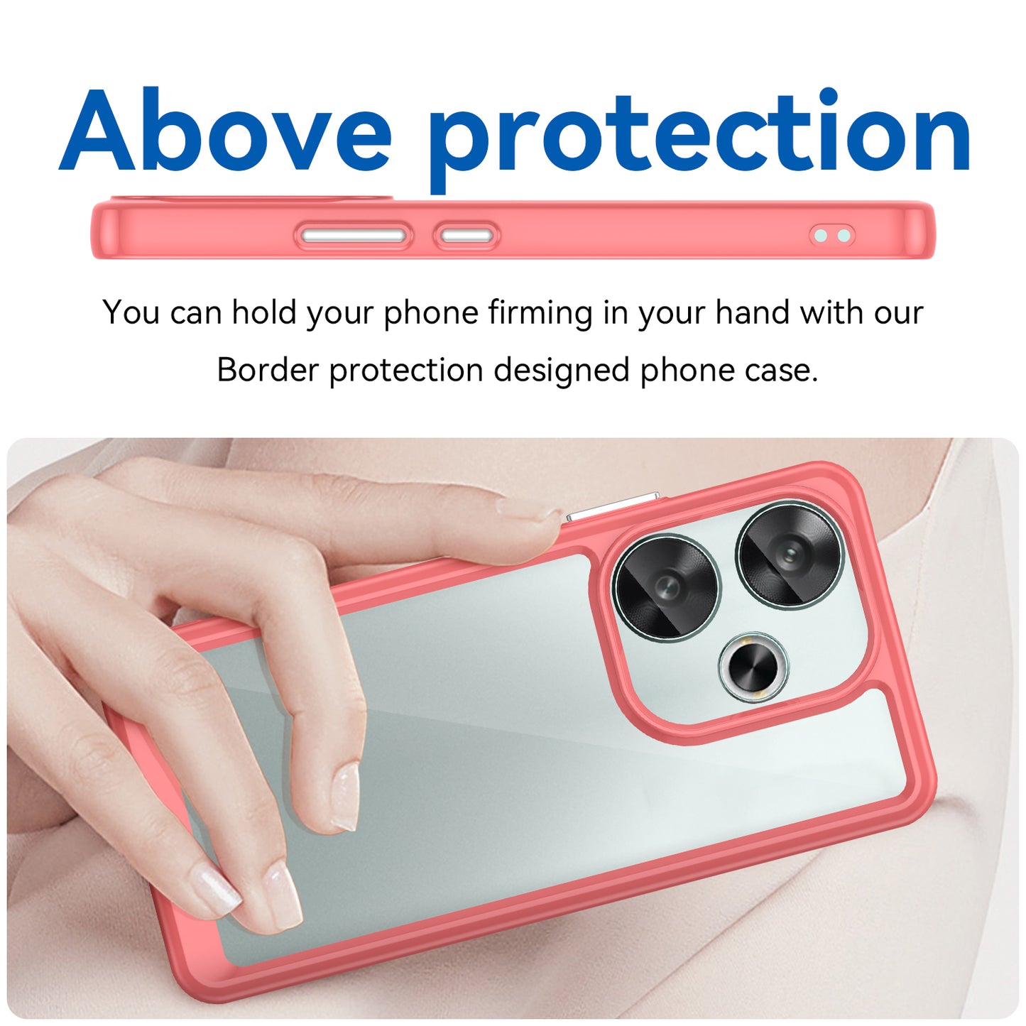 For Xiaomi Redmi Turbo 3 5G Case TPU+Acrylic Phone Shell Mobile Accessories Wholesale - Red
