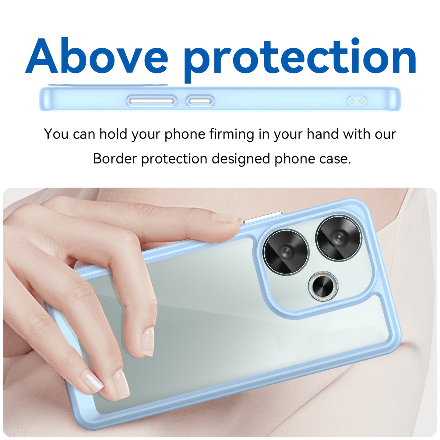 For Xiaomi Redmi Turbo 3 5G Case TPU+Acrylic Phone Shell Mobile Accessories Wholesale - Blue