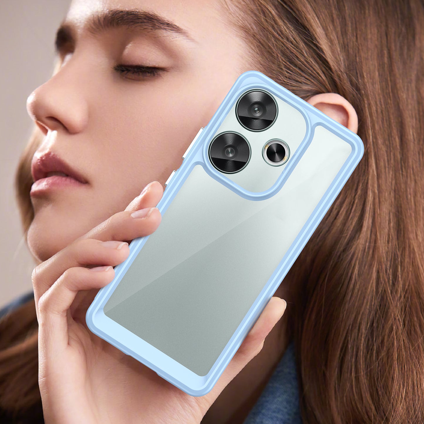 For Xiaomi Redmi Turbo 3 5G Case TPU+Acrylic Phone Shell Mobile Accessories Wholesale - Blue