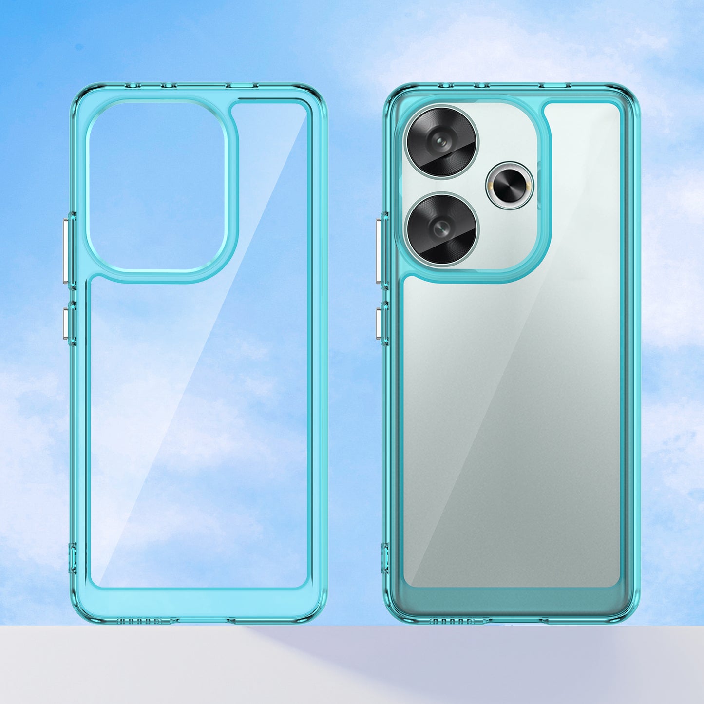 For Xiaomi Redmi Turbo 3 5G Case TPU+Acrylic Phone Shell Mobile Accessories Wholesale - Transparent Blue