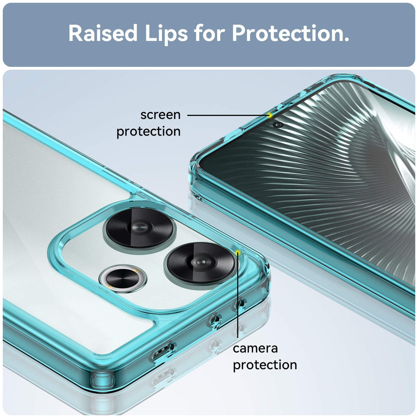 For Xiaomi Redmi Turbo 3 5G Case TPU+Acrylic Phone Shell Mobile Accessories Wholesale - Transparent Blue