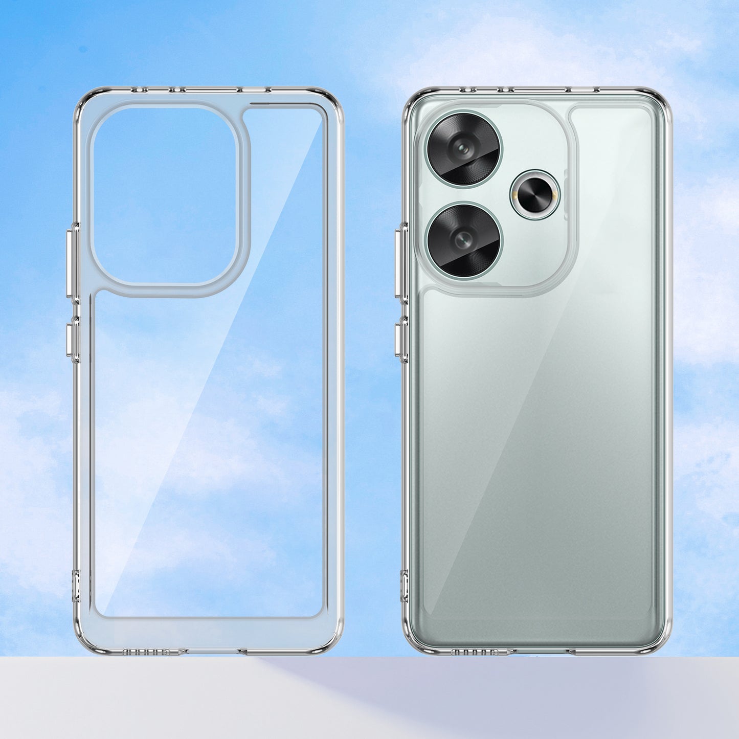 For Xiaomi Redmi Turbo 3 5G Case TPU+Acrylic Phone Shell Mobile Accessories Wholesale - Transparent