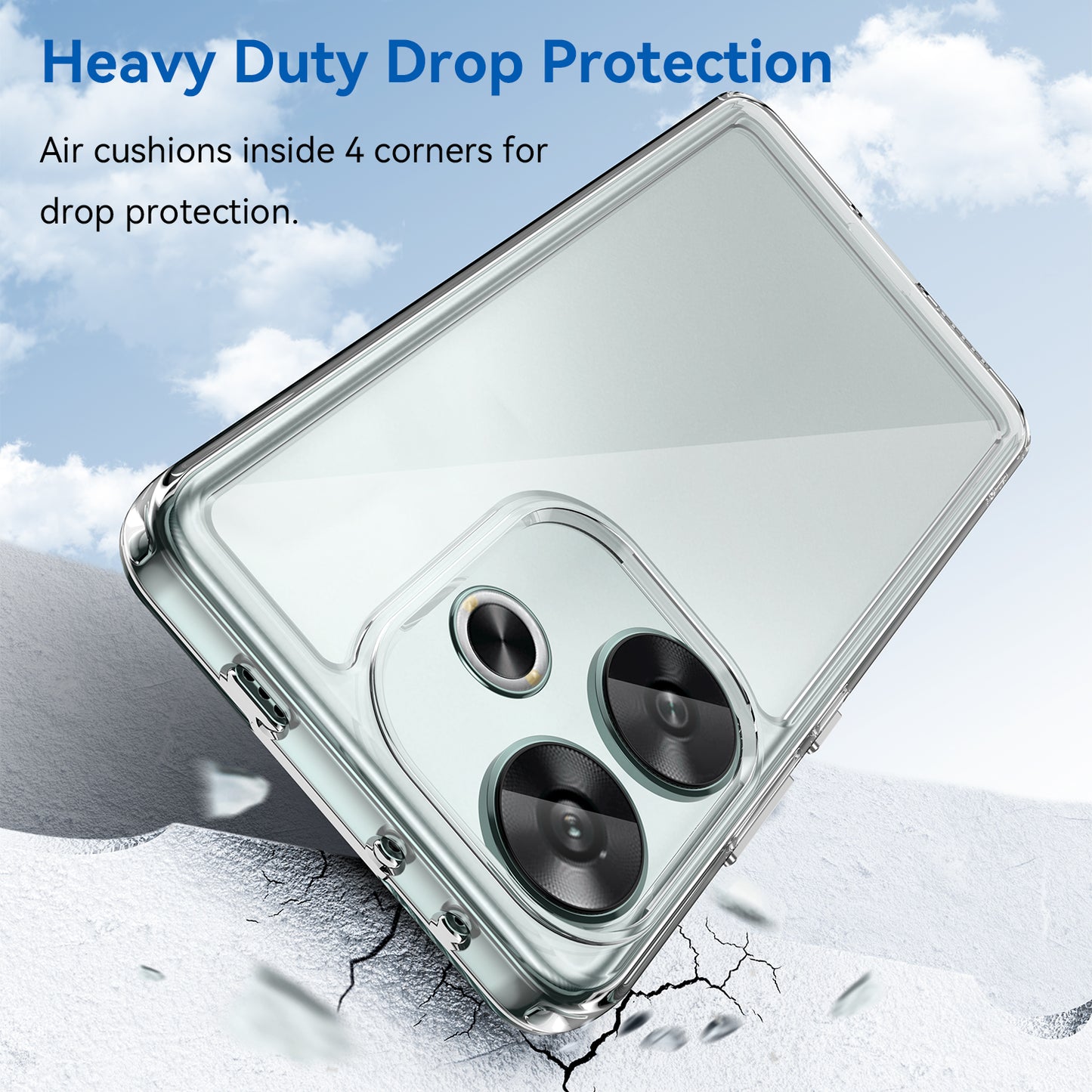 For Xiaomi Redmi Turbo 3 5G Case TPU+Acrylic Phone Shell Mobile Accessories Wholesale - Transparent