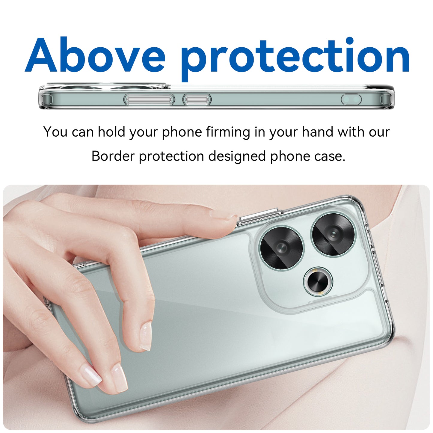 For Xiaomi Redmi Turbo 3 5G Case TPU+Acrylic Phone Shell Mobile Accessories Wholesale - Transparent