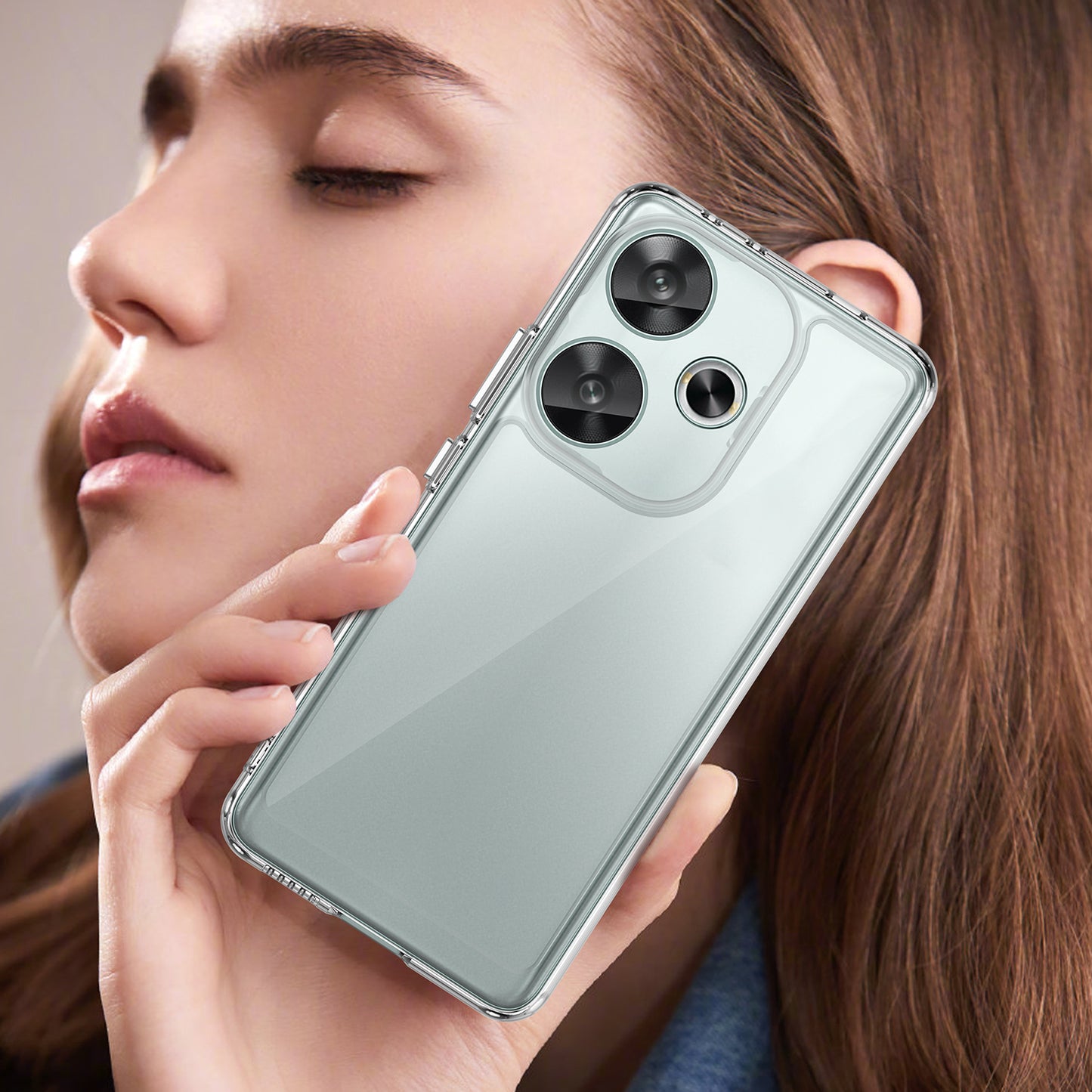 For Xiaomi Redmi Turbo 3 5G Case TPU+Acrylic Phone Shell Mobile Accessories Wholesale - Transparent