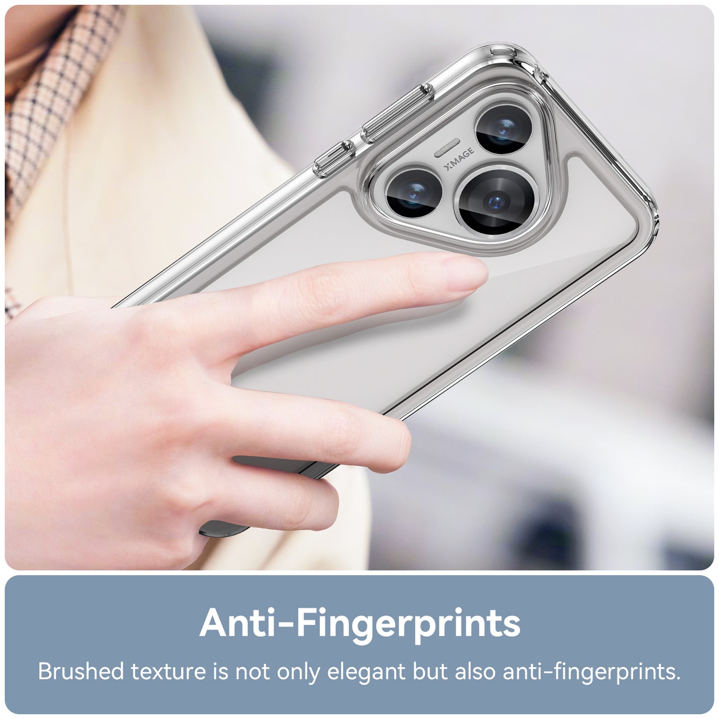 For Huawei Pura 70 Protective Case TPU Frame Clear Acrylic Phone Cover - Transparent