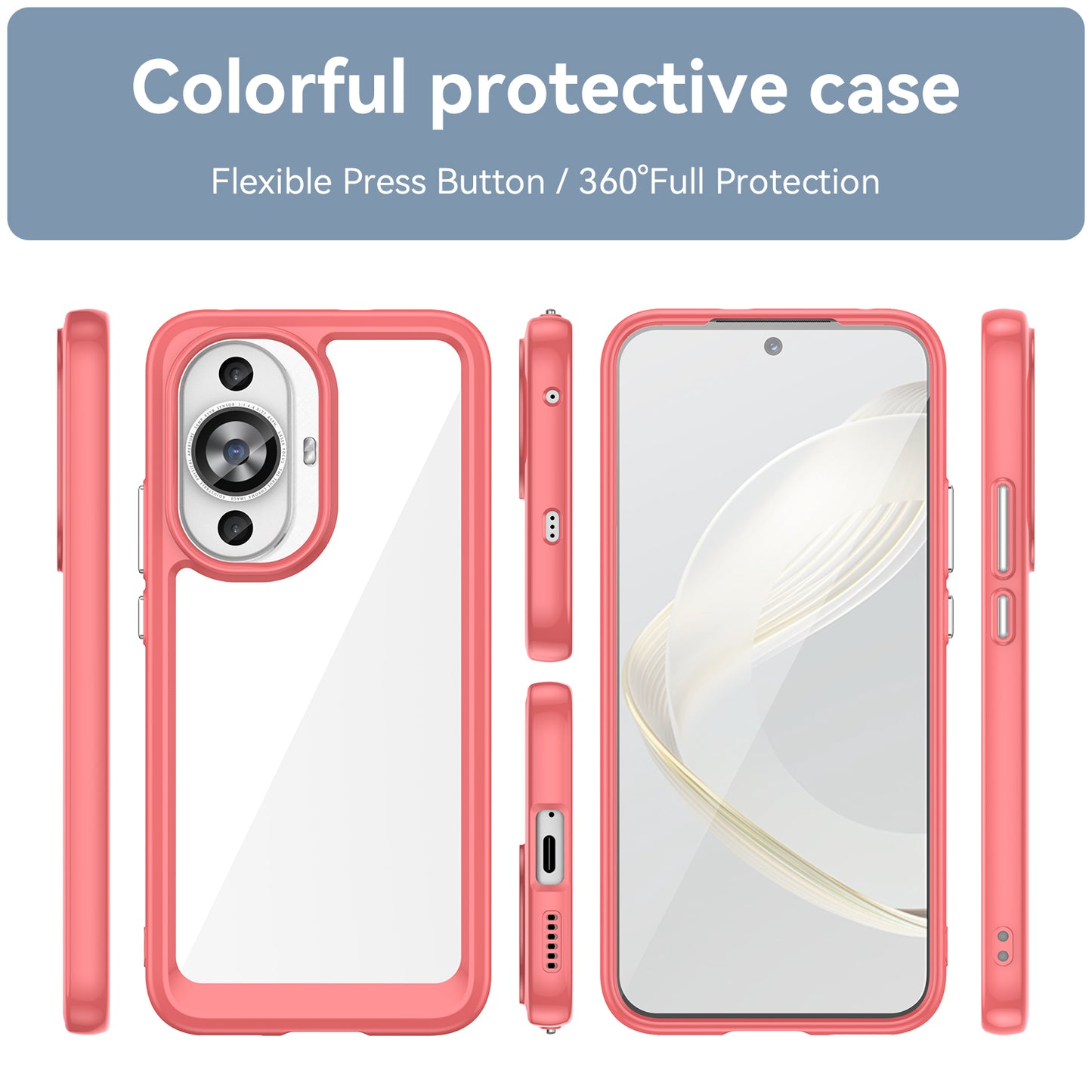 For Huawei nova 12s 4G / nova 12 Lite 4G Case TPU+Acrylic Phone Shell Wholesale Cell Phone Accessories - Red