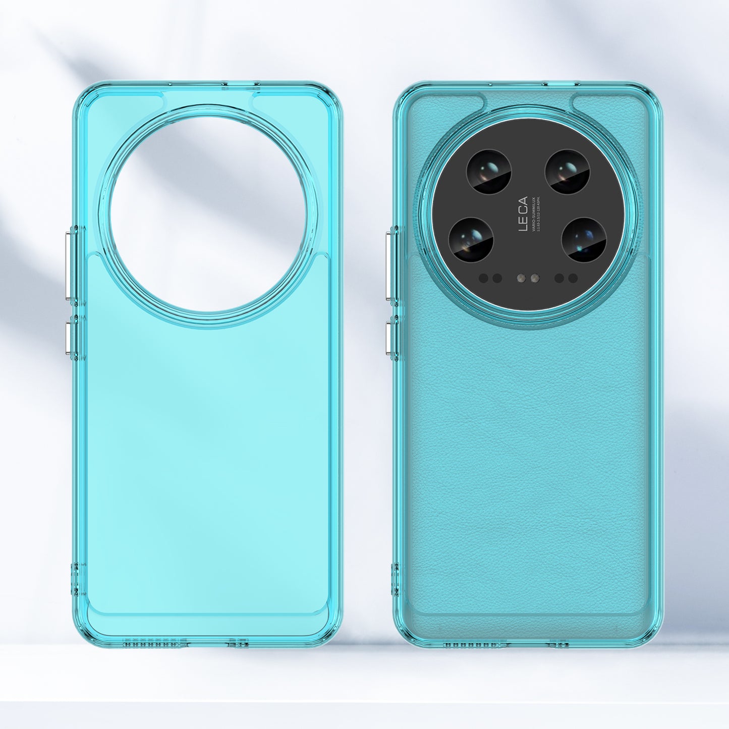 Candy Series Slim Case for Xiaomi 14 Ultra Protective TPU Phone Cover - Transparent Blue