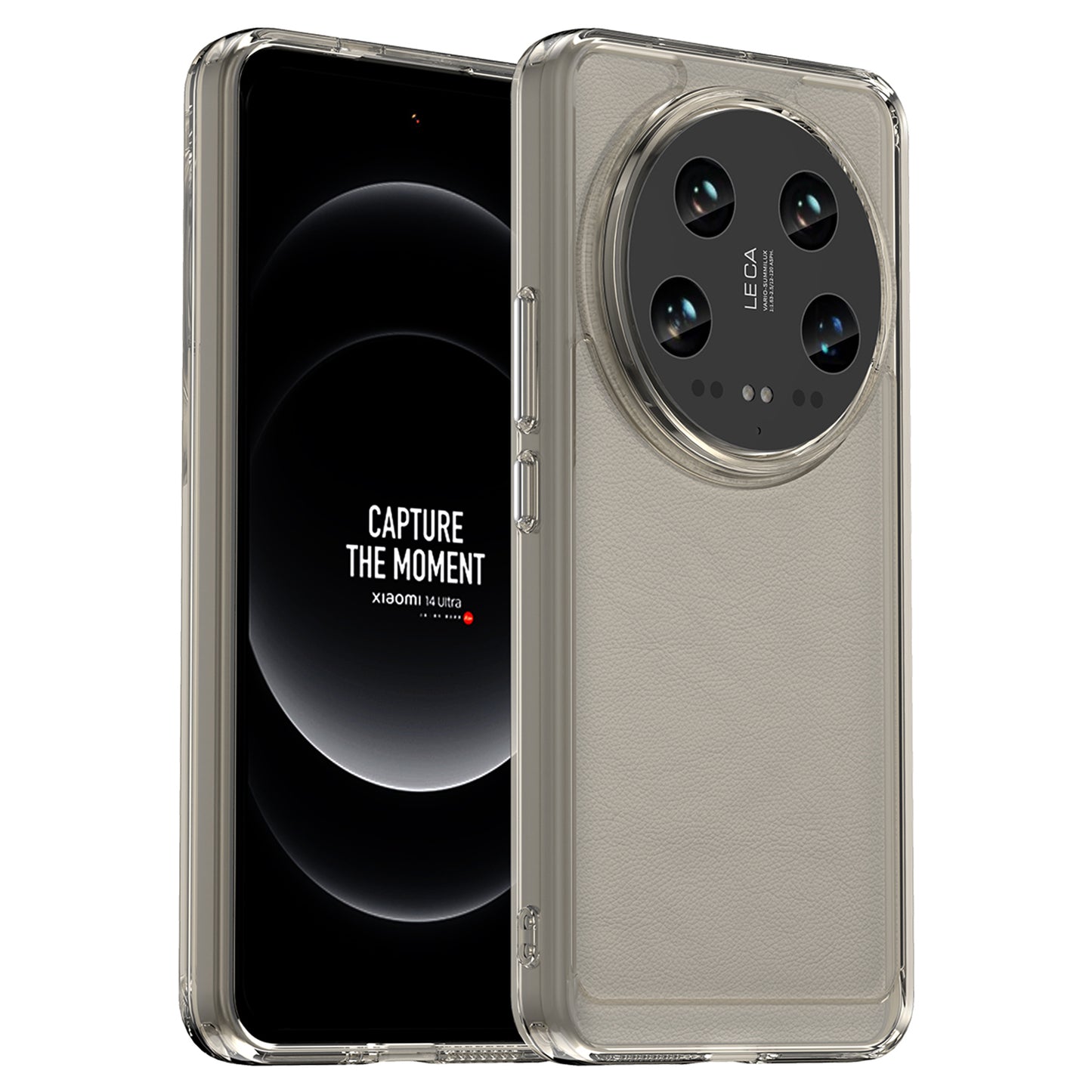 Candy Series Slim Case for Xiaomi 14 Ultra Protective TPU Phone Cover - Transparent Grey