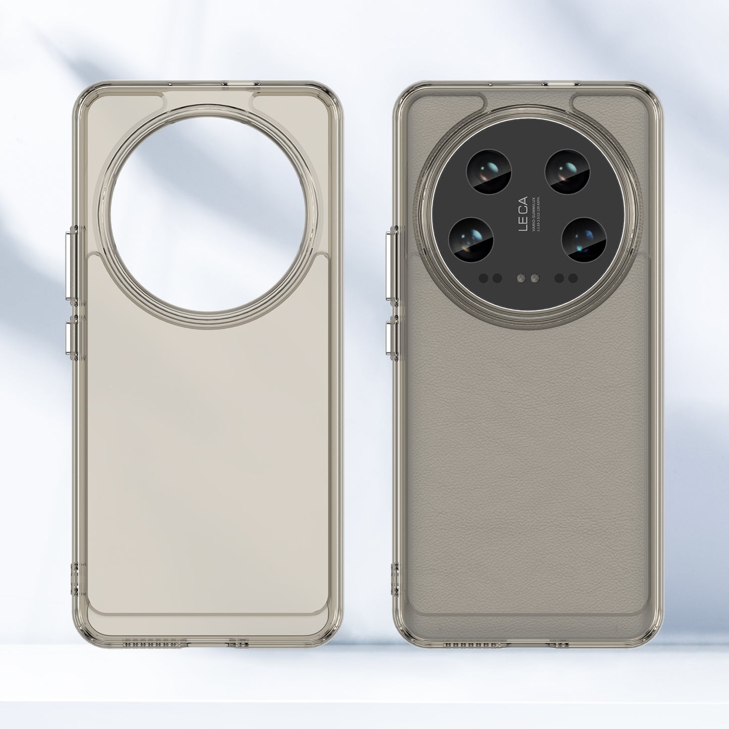 Candy Series Slim Case for Xiaomi 14 Ultra Protective TPU Phone Cover - Transparent Grey