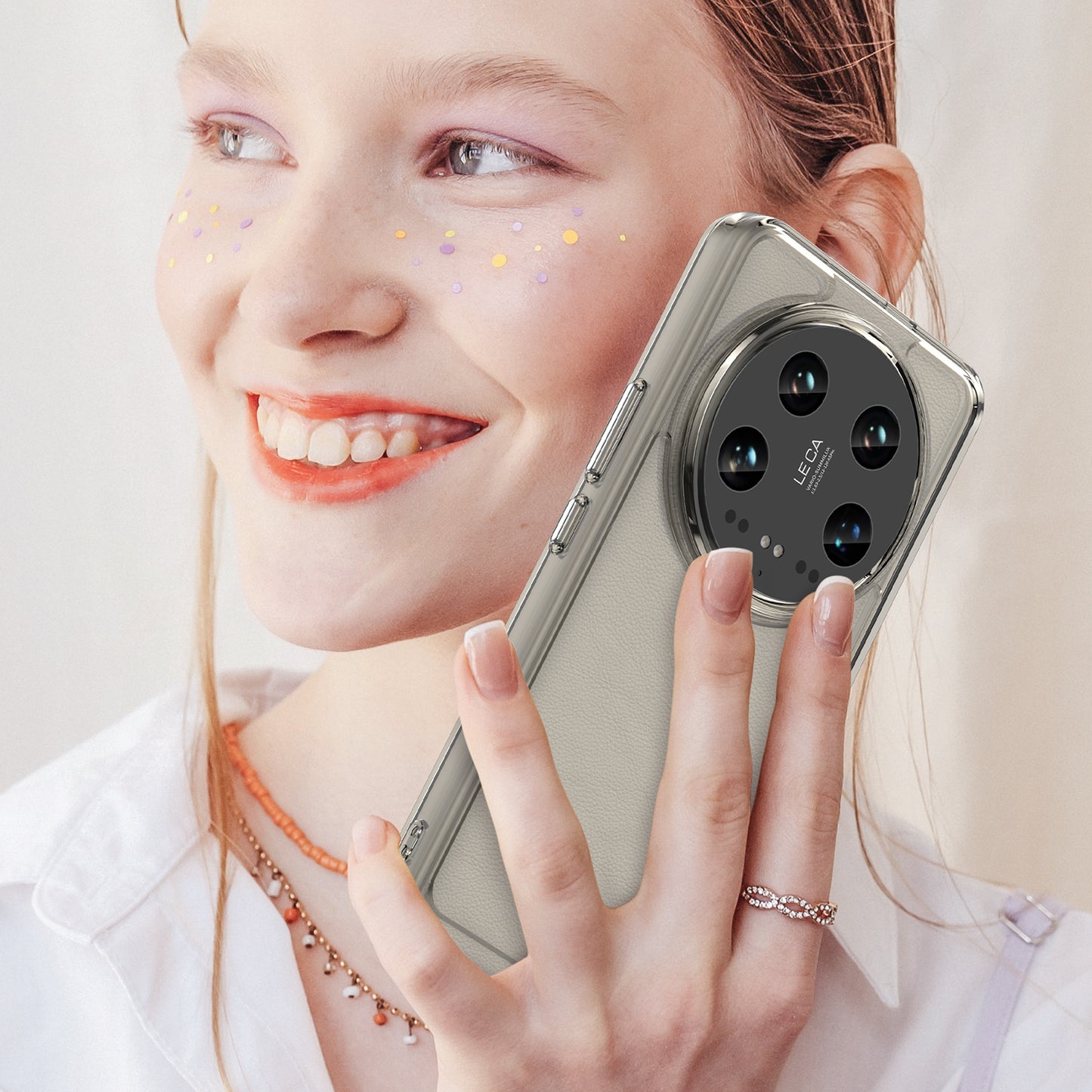 Candy Series Slim Case for Xiaomi 14 Ultra Protective TPU Phone Cover - Transparent Grey