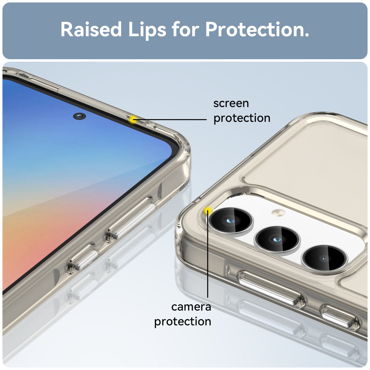 For Samsung Galaxy A35 5G Case Candy Series TPU Cover Mobile Phone Accessories Wholesaler - Transparent Grey