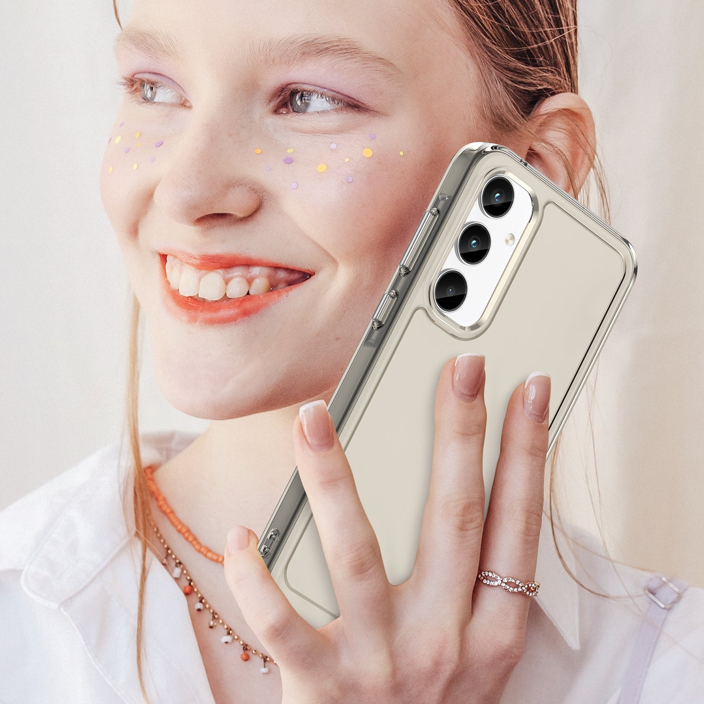 For Samsung Galaxy A35 5G Case Candy Series TPU Cover Mobile Phone Accessories Wholesaler - Transparent Grey