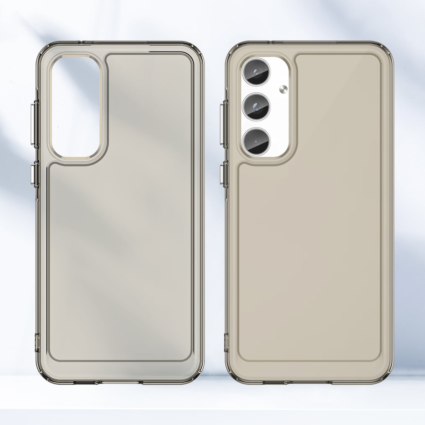 For Samsung Galaxy A55 5G Case Candy Series TPU Drop-proof Phone Back Cover - Transparent Grey