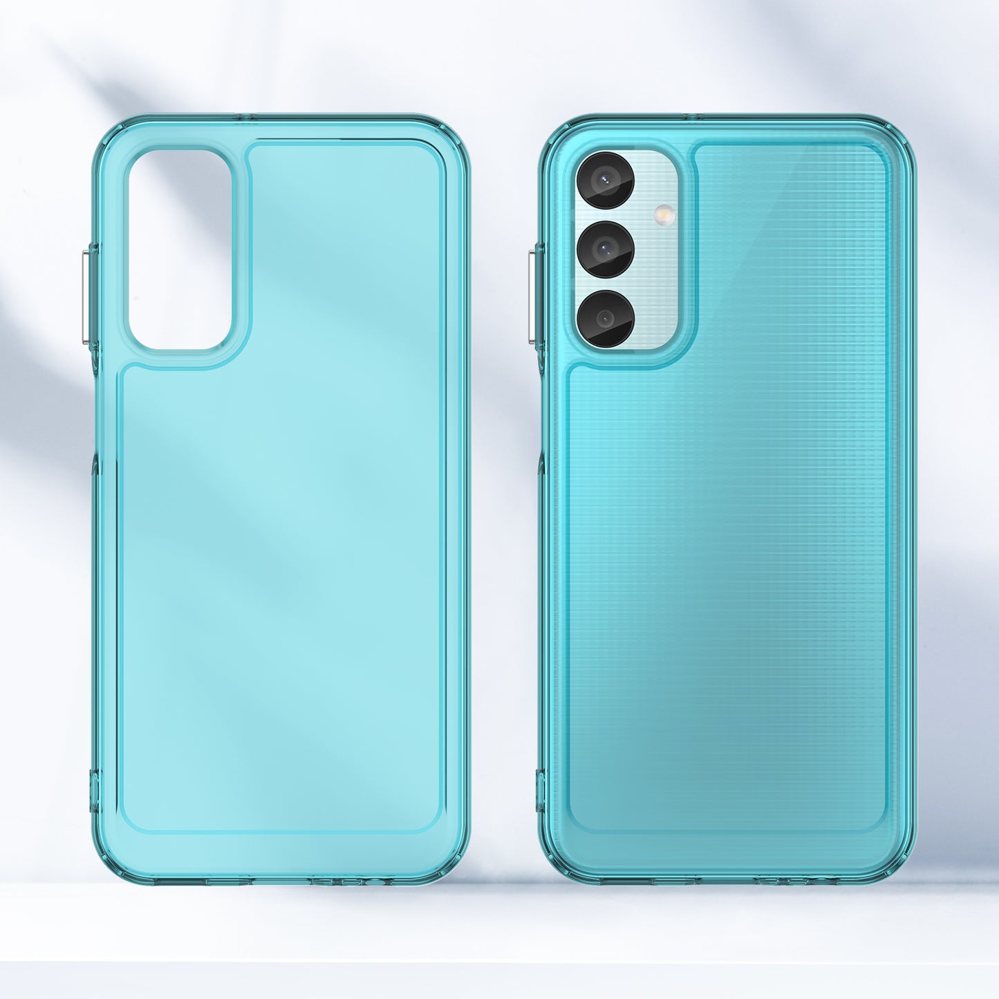 For Samsung Galaxy M15 5G / F15 5G Phone Case Candy Series TPU Slim-Fit Back Cover - Transparent Blue