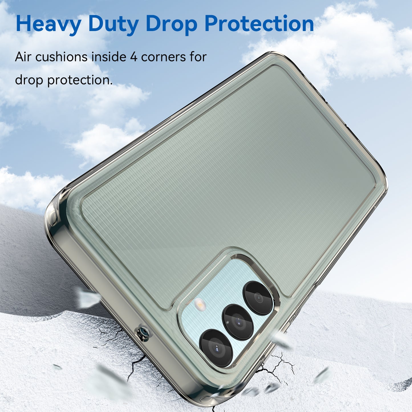 For Samsung Galaxy M15 5G / F15 5G Phone Case Candy Series TPU Slim-Fit Back Cover - Transparent Grey