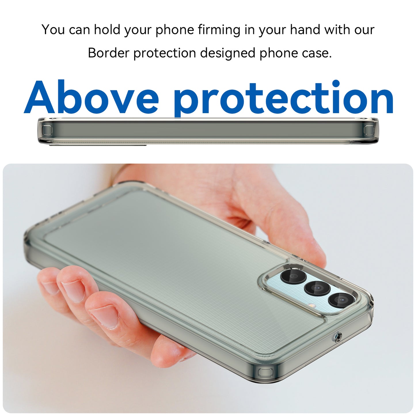 For Samsung Galaxy M15 5G / F15 5G Phone Case Candy Series TPU Slim-Fit Back Cover - Transparent Grey