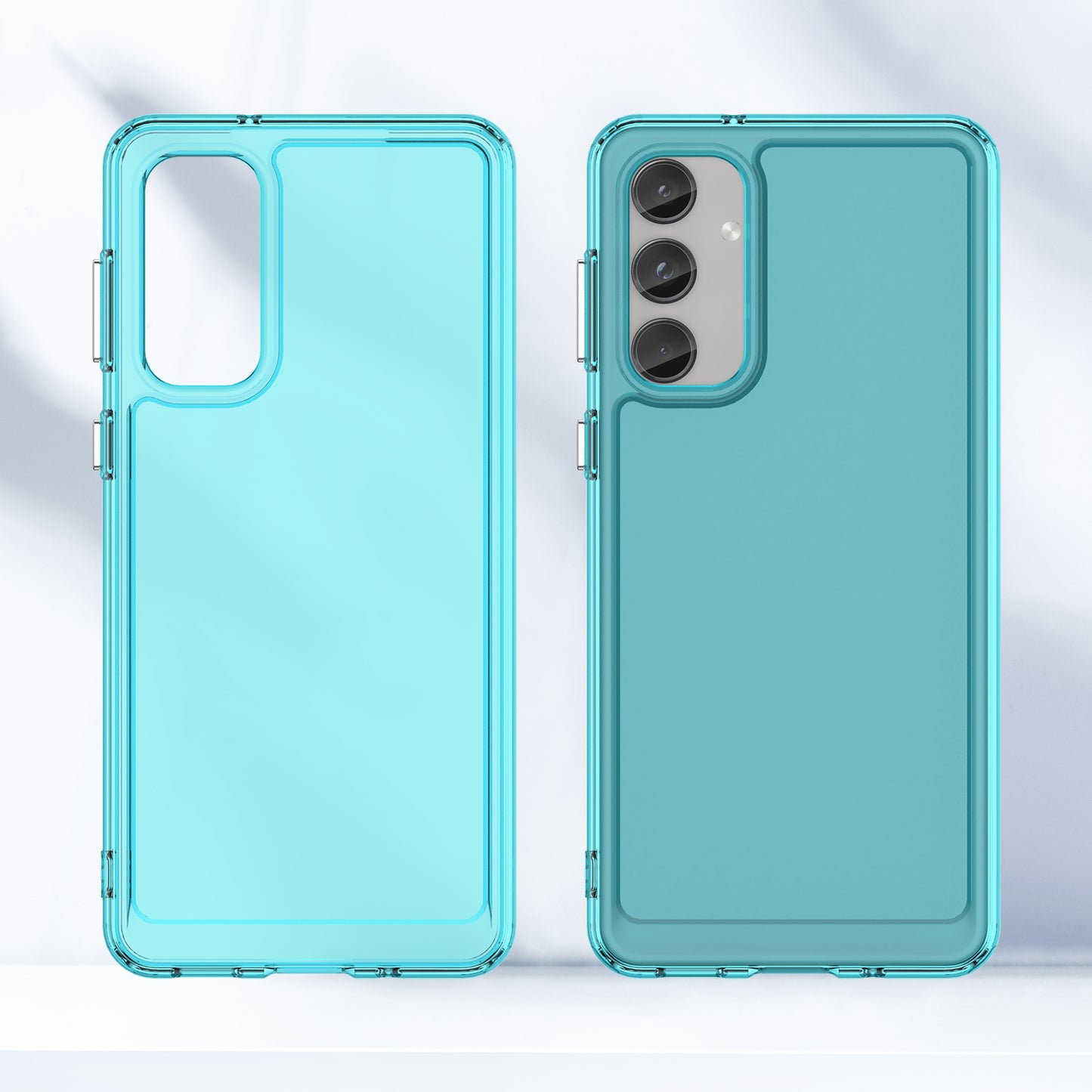 For Samsung Galaxy M55 5G Case Candy Series Non-slip TPU Phone Shell - Transparent Blue
