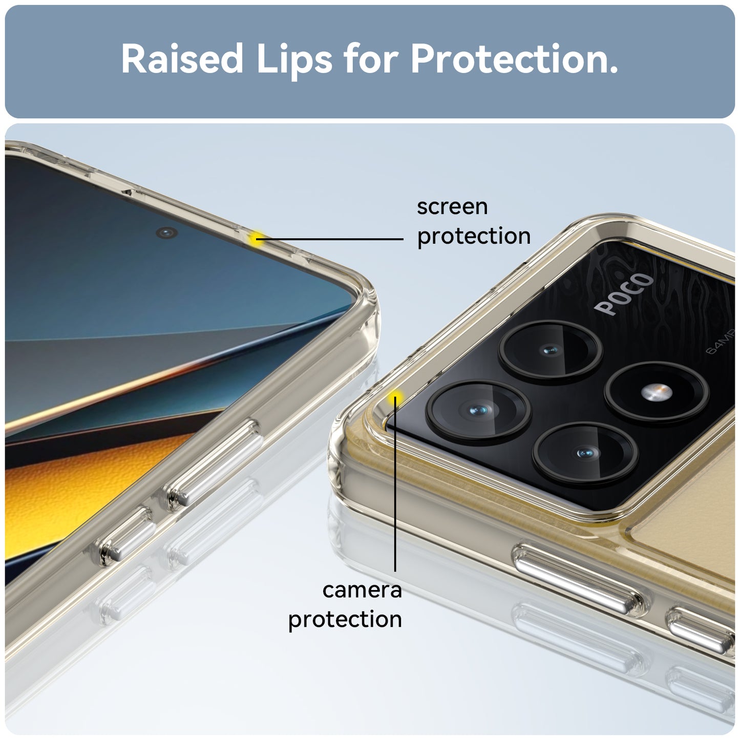 For Xiaomi Poco X6 Pro 5G Case Candy Series Flexible TPU Cover Mobile Accessories Wholesale - Transparent Grey