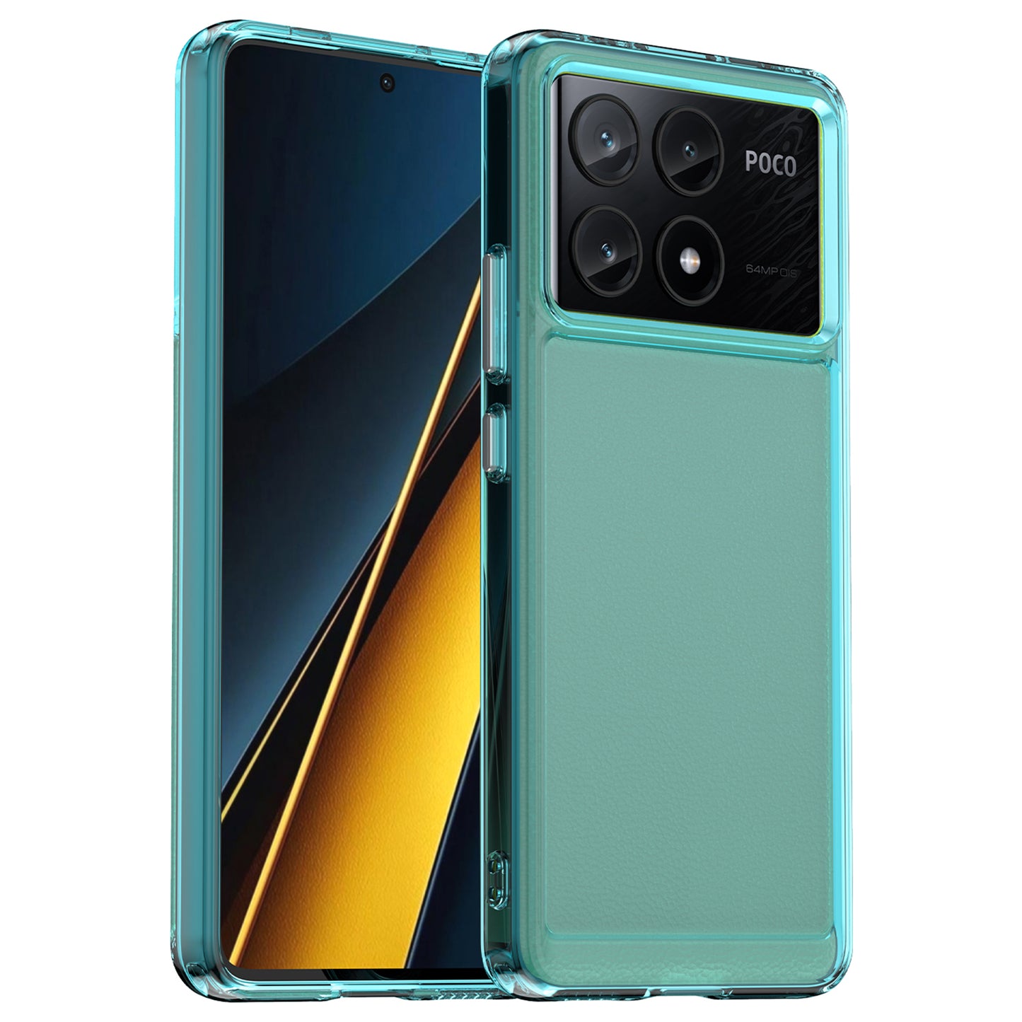 For Xiaomi Poco X6 Pro 5G Case Candy Series Flexible TPU Cover Mobile Accessories Wholesale - Transparent Blue