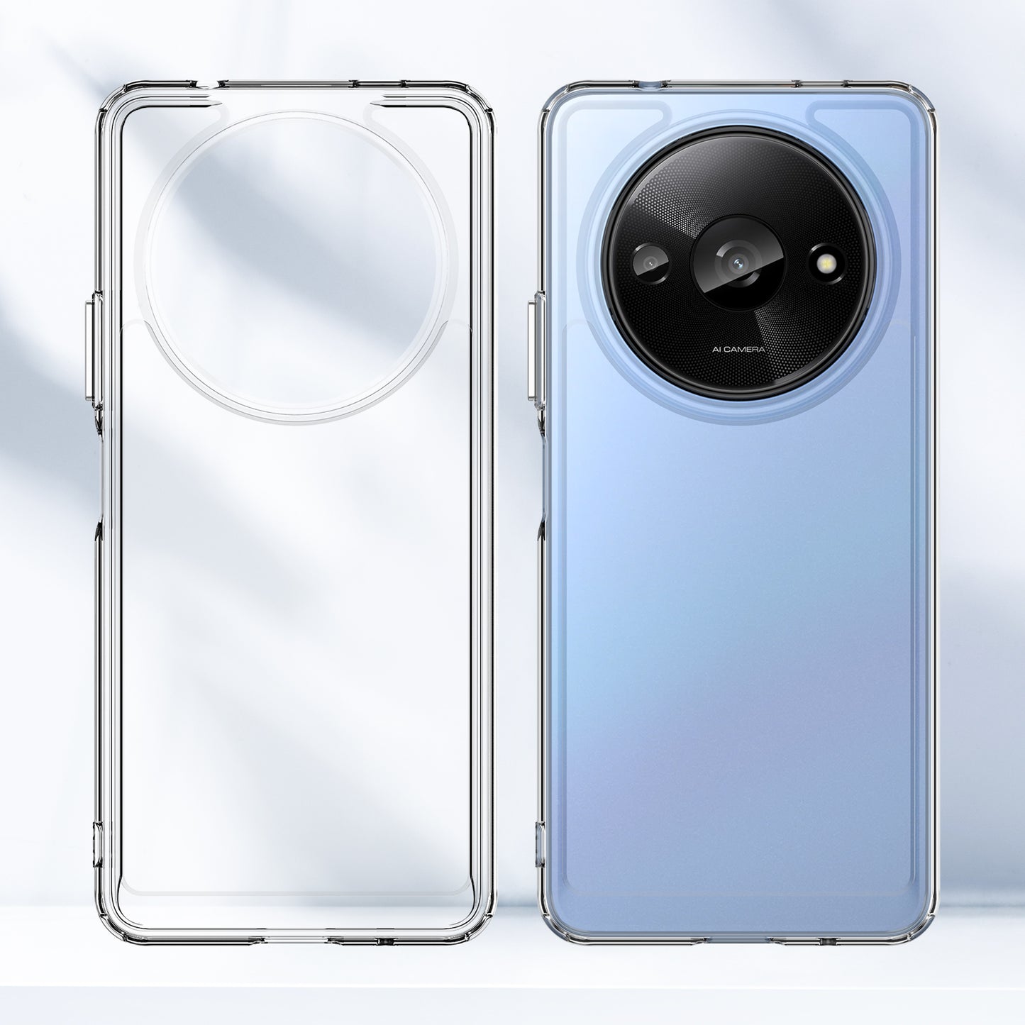 For Xiaomi Redmi A3 / Poco C61 4G Cell Phone Cases Candy Series Slim-Fit TPU Protective Cover - Transparent
