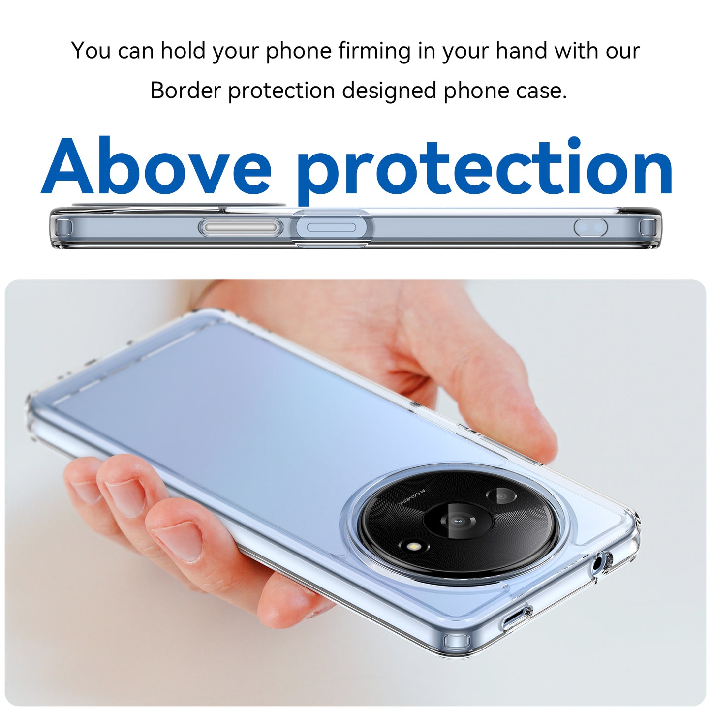 For Xiaomi Redmi A3 / Poco C61 4G Cell Phone Cases Candy Series Slim-Fit TPU Protective Cover - Transparent
