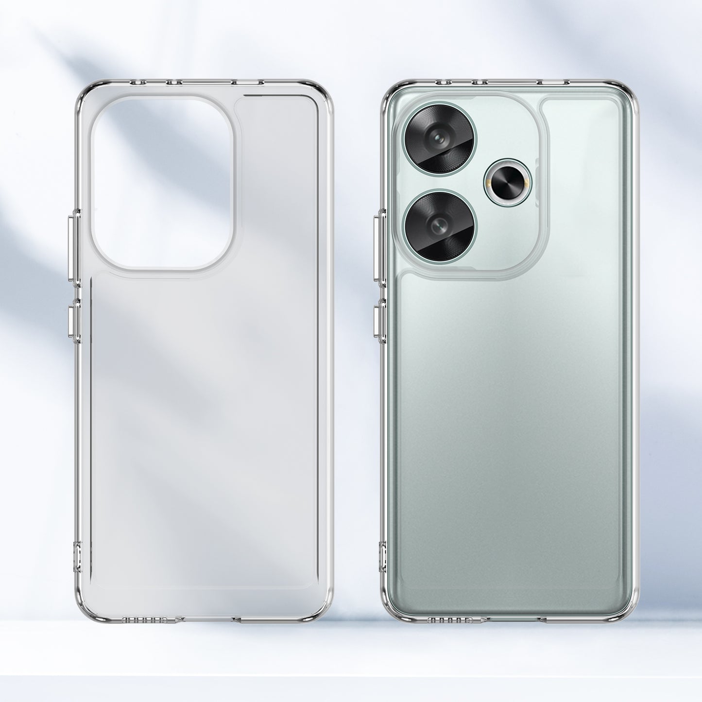 Candy Series for Xiaomi Redmi Turbo 3 5G Back Phone Cover Anti-fingerprint TPU Case - Transparent