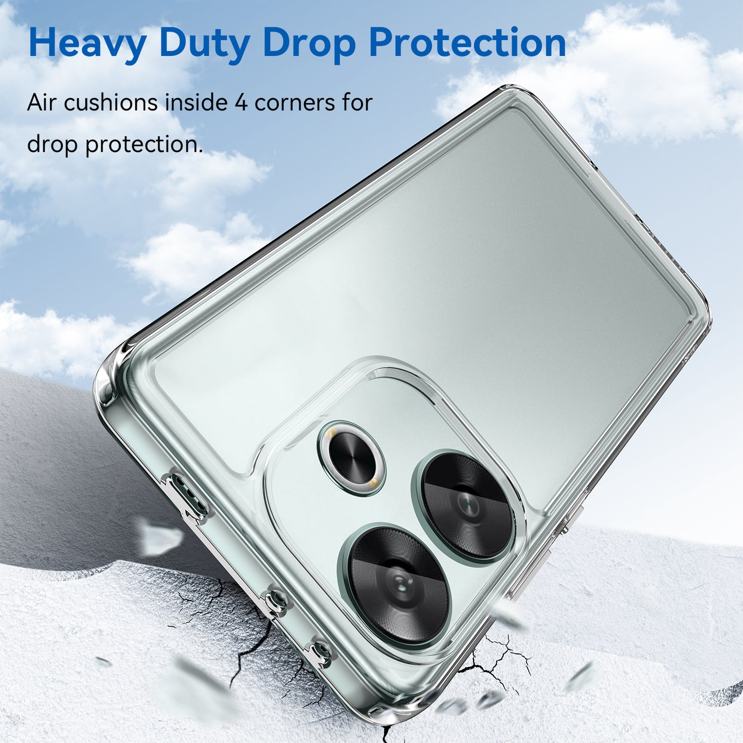 Candy Series for Xiaomi Redmi Turbo 3 5G Back Phone Cover Anti-fingerprint TPU Case - Transparent