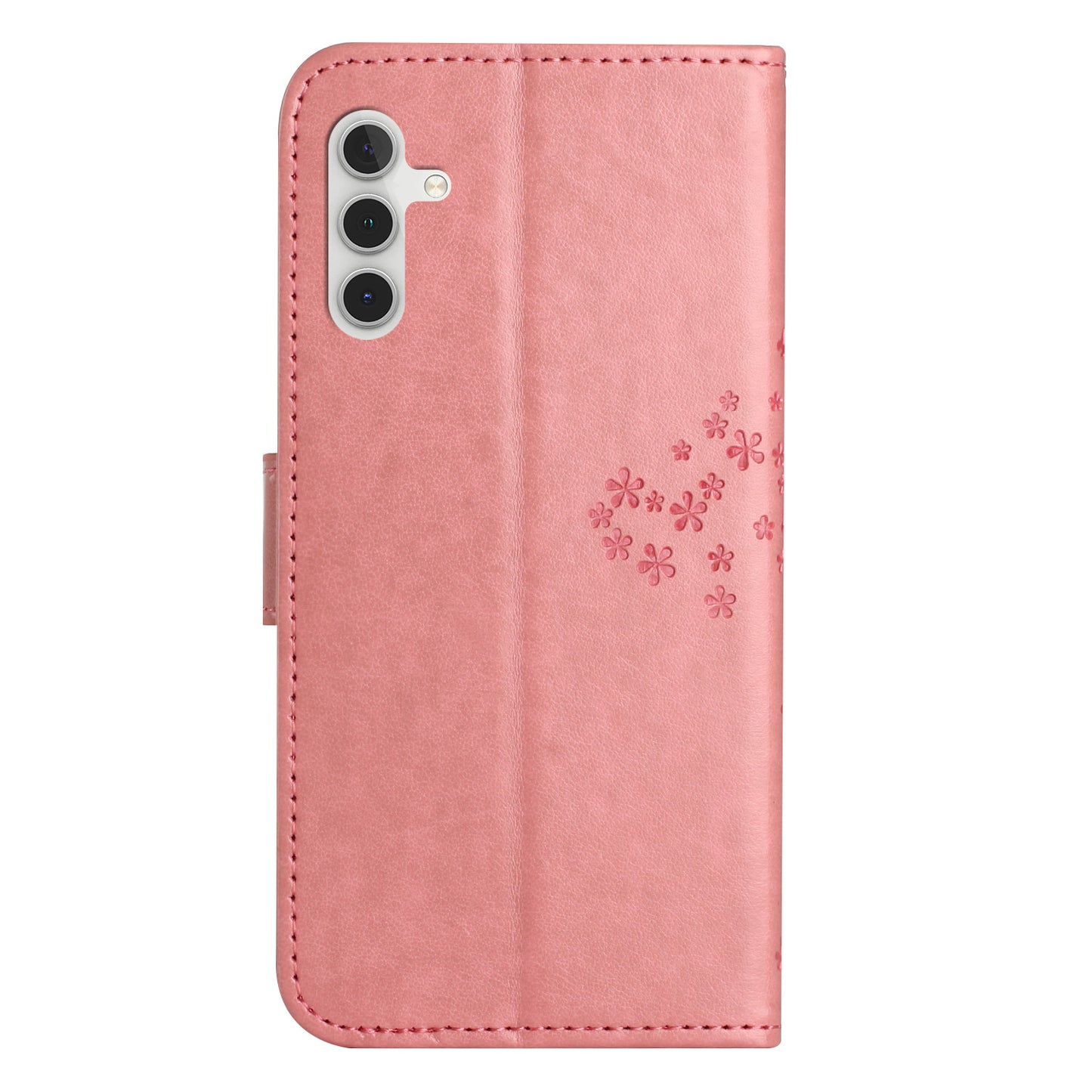 Leather Case for Samsung Galaxy M15 5G / F15 5G , Wallet Phone Cover Imprinted Owl Tree - Pink