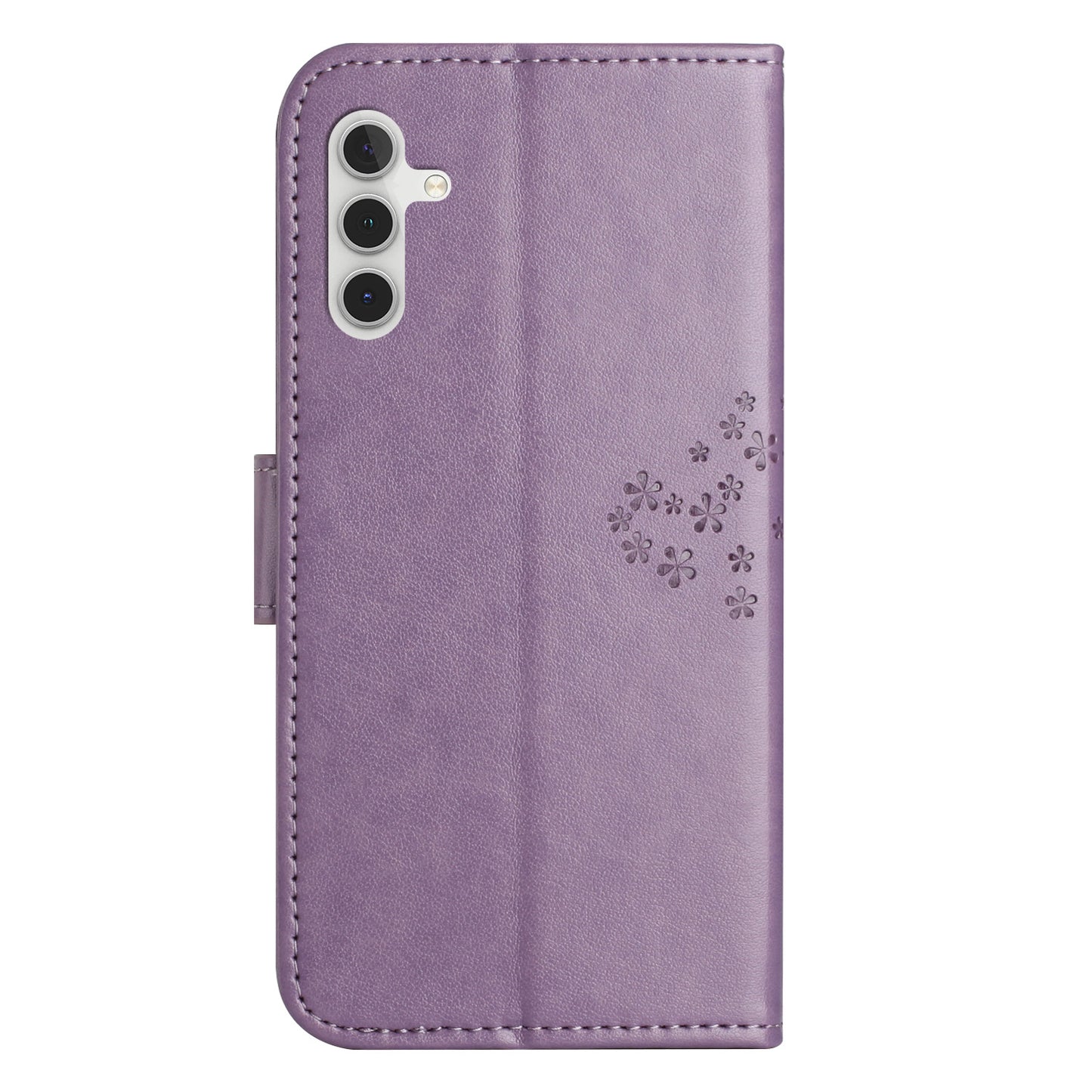 Leather Case for Samsung Galaxy M15 5G / F15 5G , Wallet Phone Cover Imprinted Owl Tree - Purple