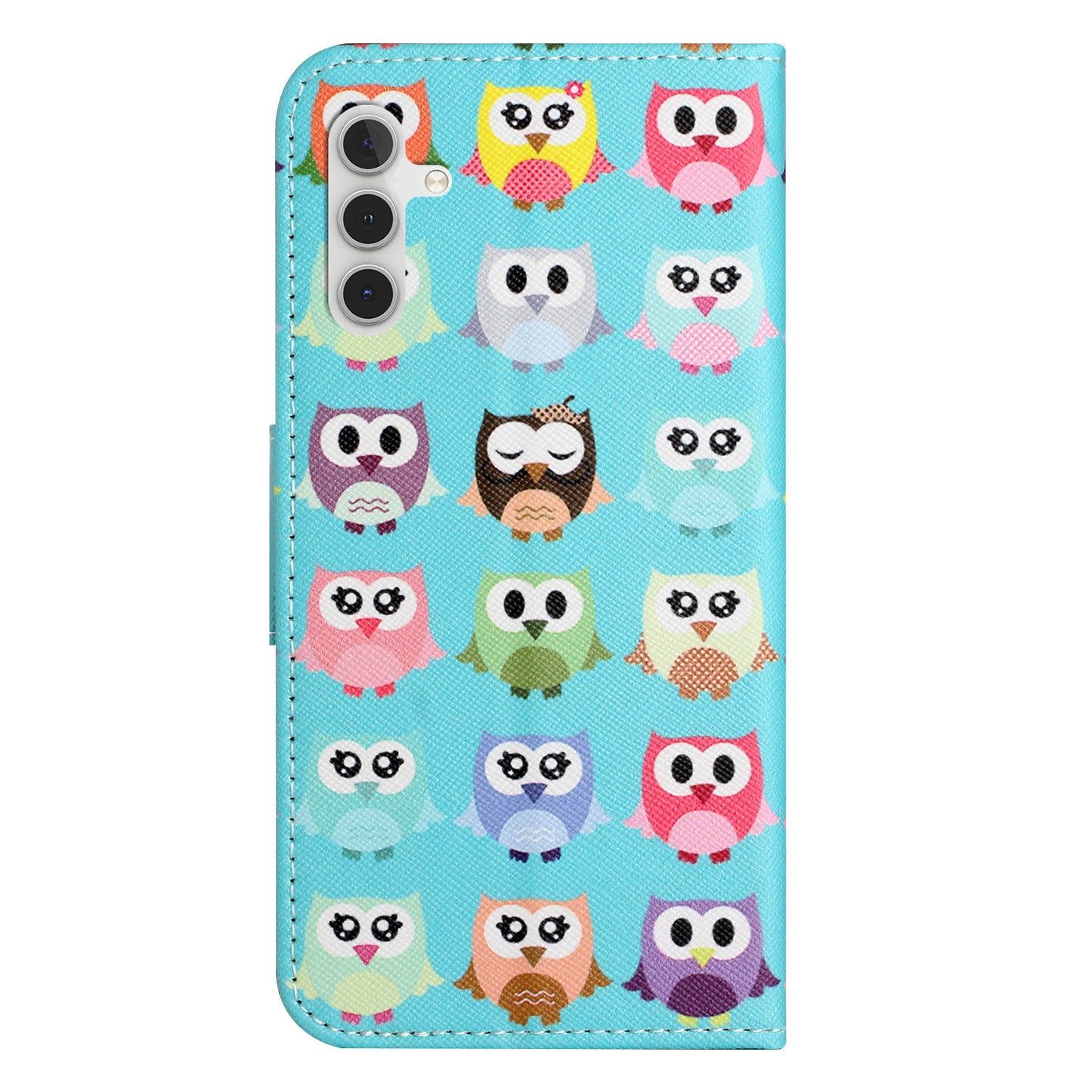 For Samsung Galaxy M15 5G / F15 5G Pattern Printing Wallet Case PU Leather Phone Cover - Owls