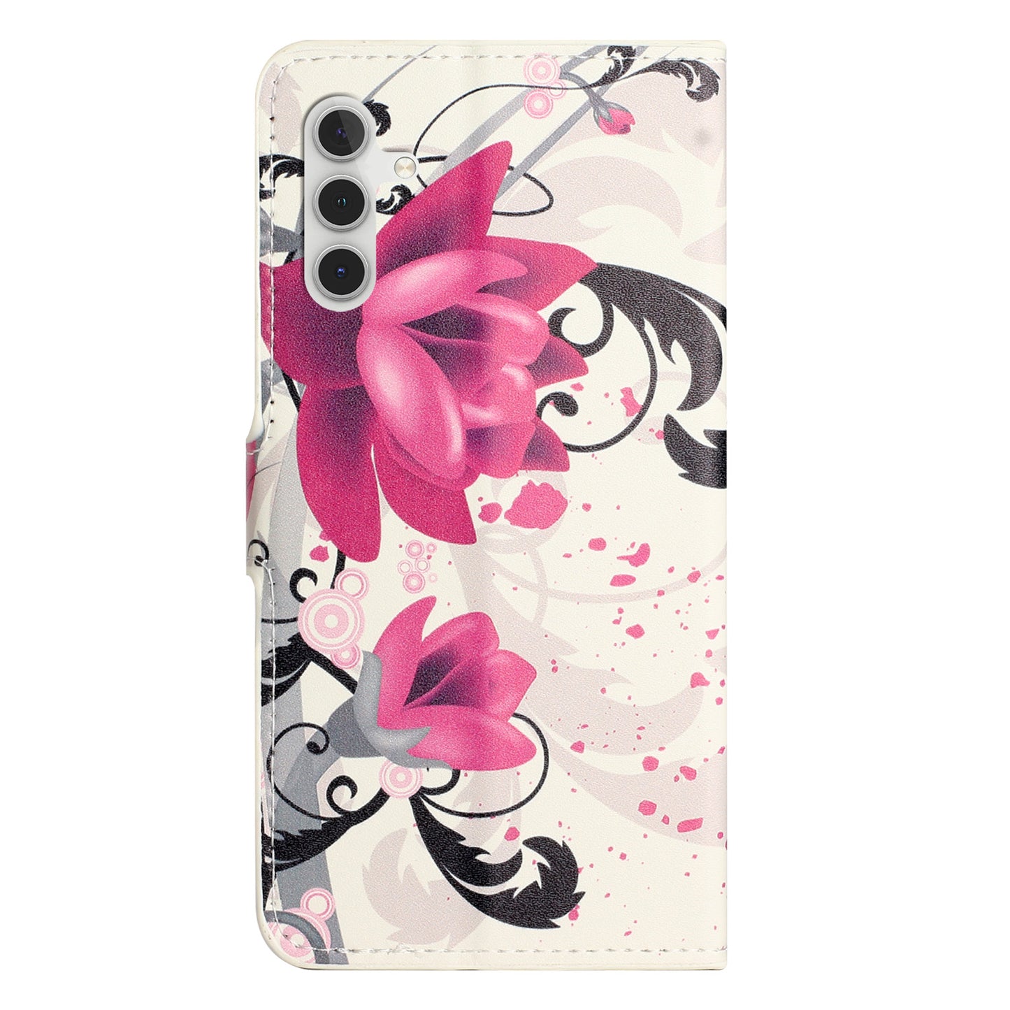 For Samsung Galaxy M15 5G / F15 5G Pattern Printing Case Flip Leather Phone Cover with Wallet - Lotus