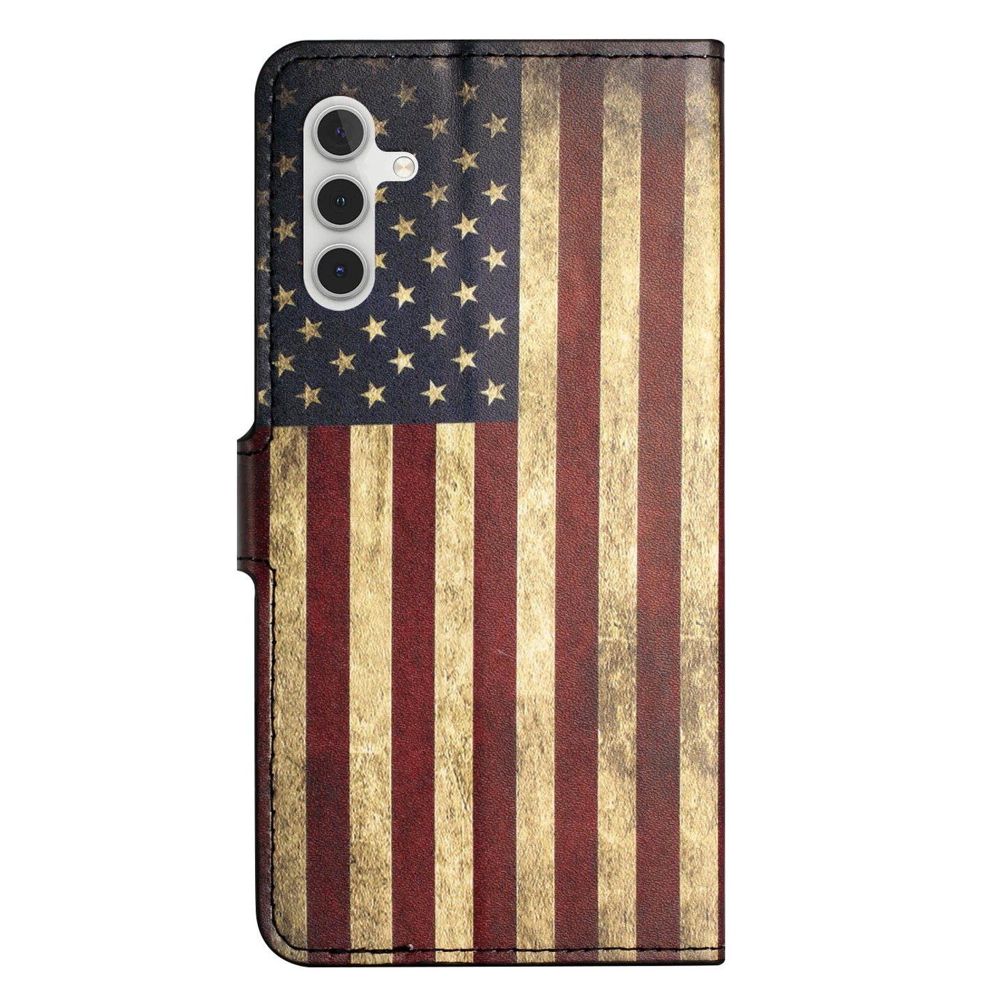 For Samsung Galaxy M15 5G / F15 5G Pattern Printing Case Flip Leather Phone Cover with Wallet - The American Flag