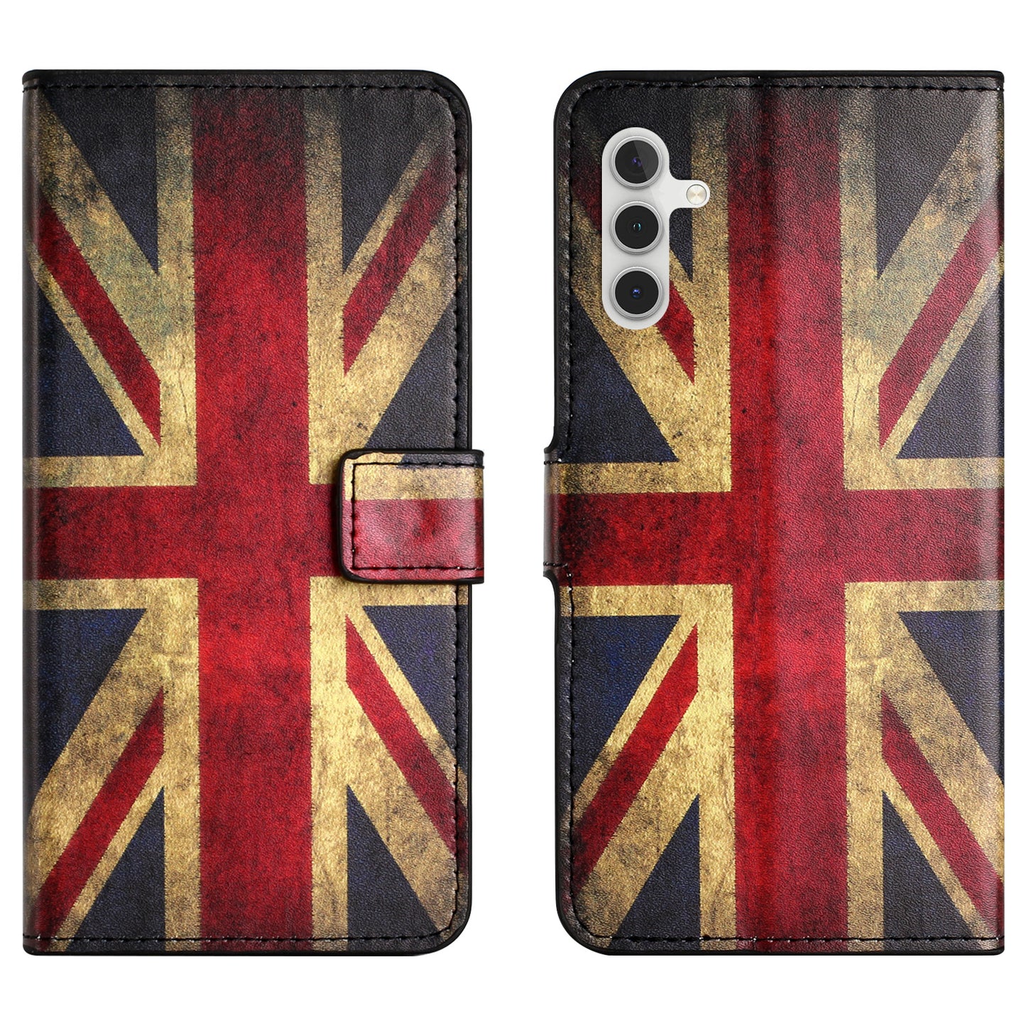 For Samsung Galaxy M15 5G / F15 5G Pattern Printing Case Flip Leather Phone Cover with Wallet - Union Jack