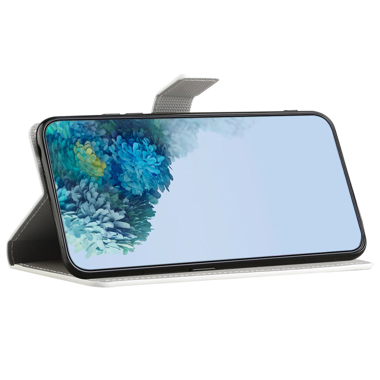 For Samsung Galaxy M15 5G / F15 5G Pattern Printing Case Flip Leather Phone Cover with Wallet - Blue Butterfly