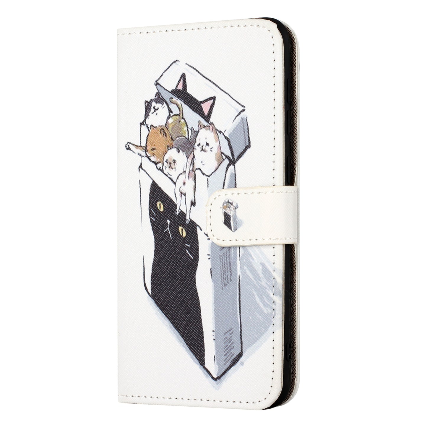 Leather Case for Samsung Galaxy M15 5G / F15 5G Pattern Printing Cross Texture Phone Wallet Cover - Cats