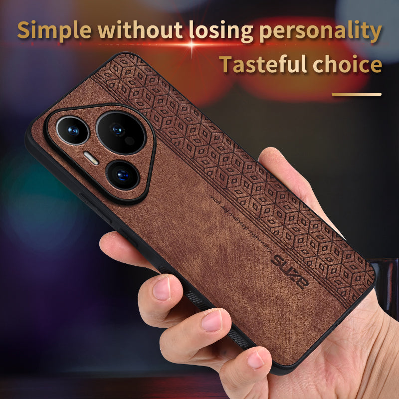 AZNS For Huawei Pura 70 Pro / Pura 70 Pro+ Case PU Leather+TPU Pattern Imprinted Phone Cover - Green