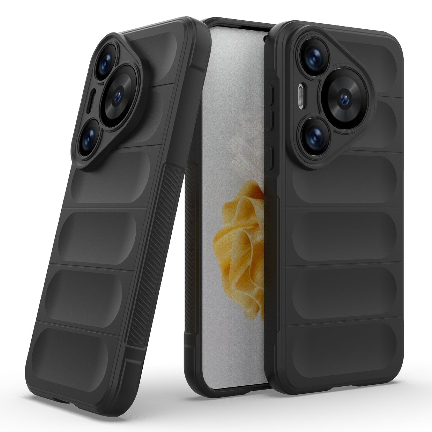 For Huawei Pura 70 Pro / Pura 70 Pro+ Case TPU Anti-Slip Back Phone Cover - Black