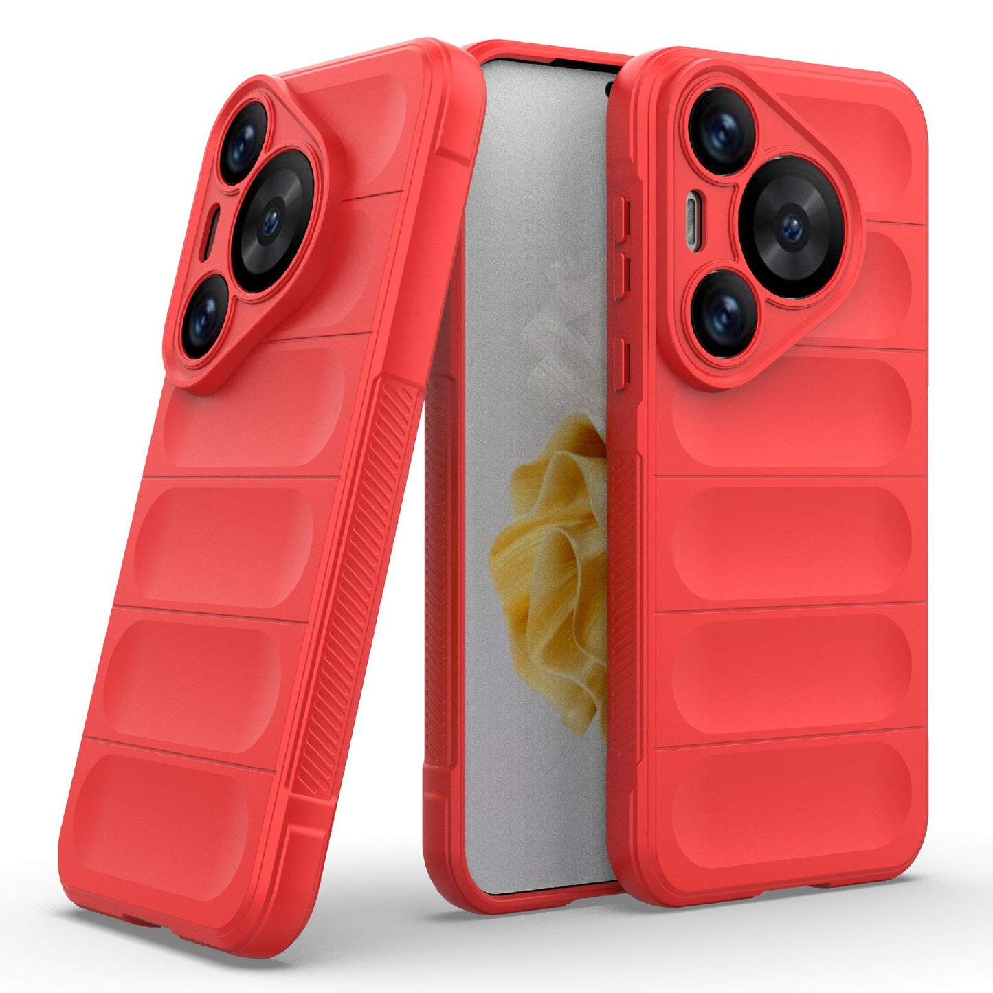 For Huawei Pura 70 Pro / Pura 70 Pro+ Case TPU Anti-Slip Back Phone Cover - Red