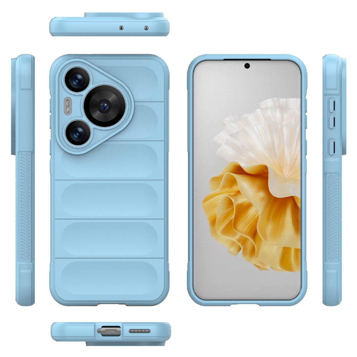 For Huawei Pura 70 Pro / Pura 70 Pro+ Case TPU Anti-Slip Back Phone Cover - Baby Blue