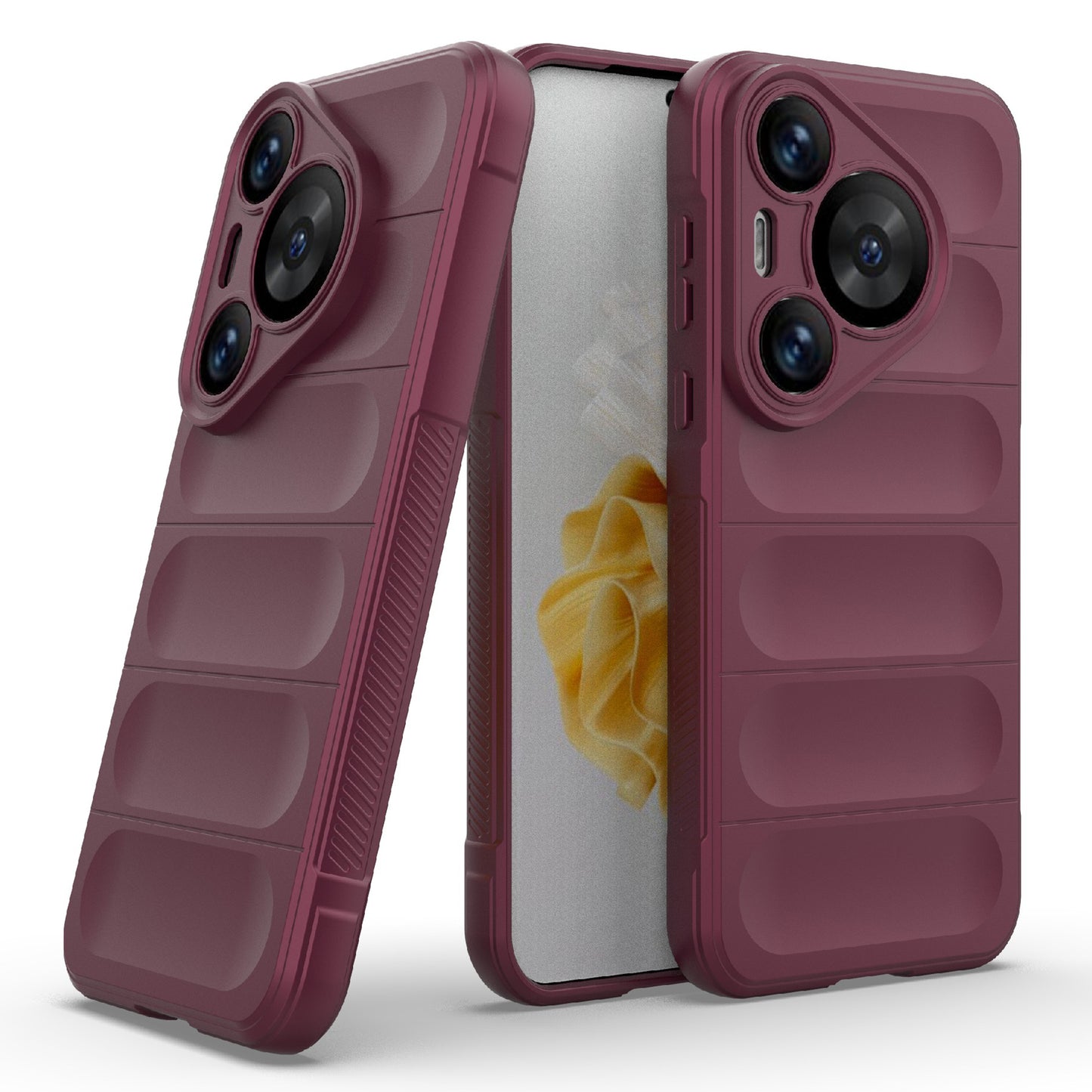 For Huawei Pura 70 Pro / Pura 70 Pro+ Case TPU Anti-Slip Back Phone Cover - Wine Red