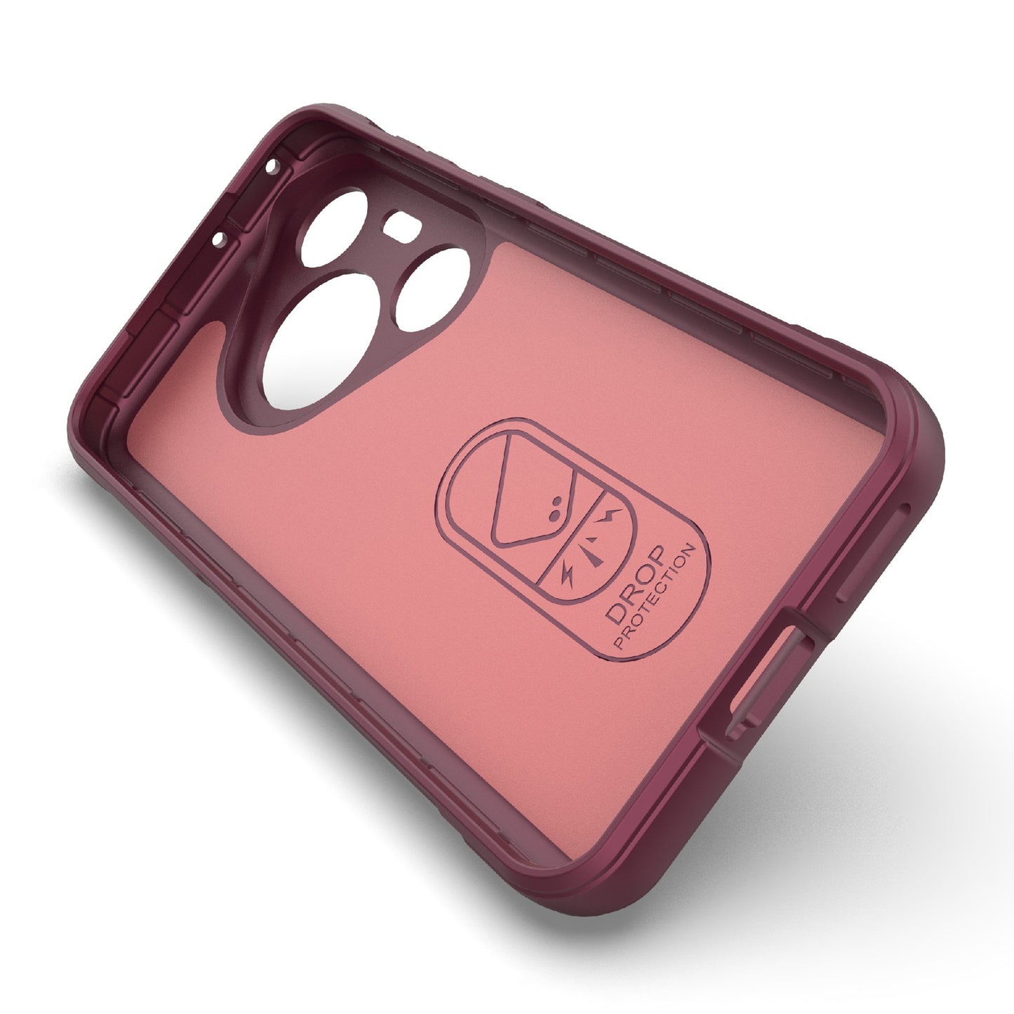 For Huawei Pura 70 Pro / Pura 70 Pro+ Case TPU Anti-Slip Back Phone Cover - Wine Red