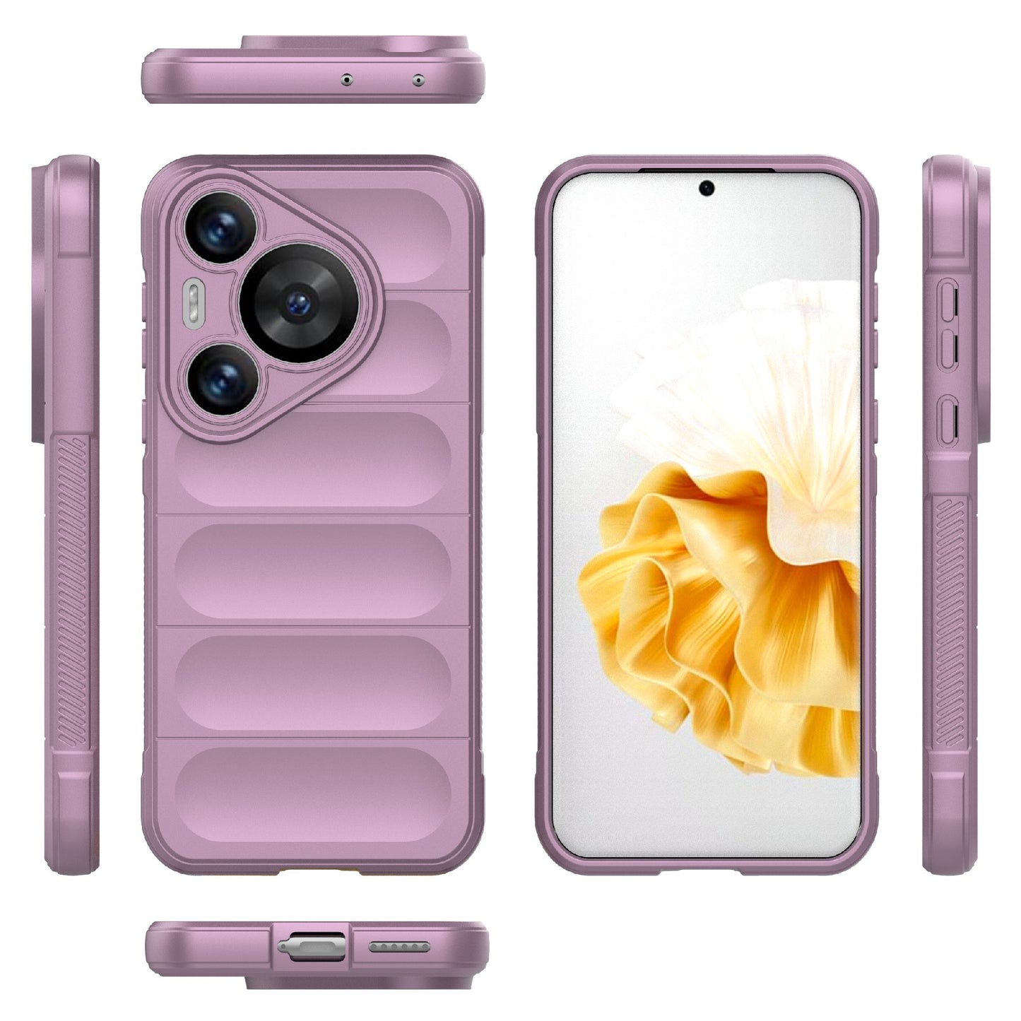 For Huawei Pura 70 Pro / Pura 70 Pro+ Case TPU Anti-Slip Back Phone Cover - Light Purple