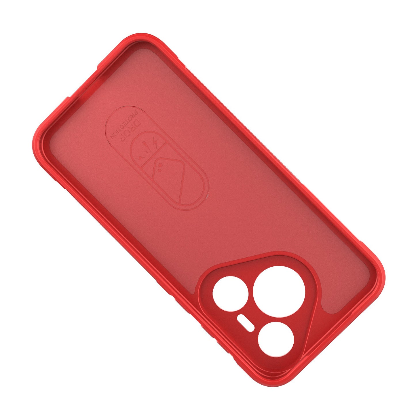 For Huawei Pura 70 Case Shock Absorption Soft TPU Phone Cover - Red